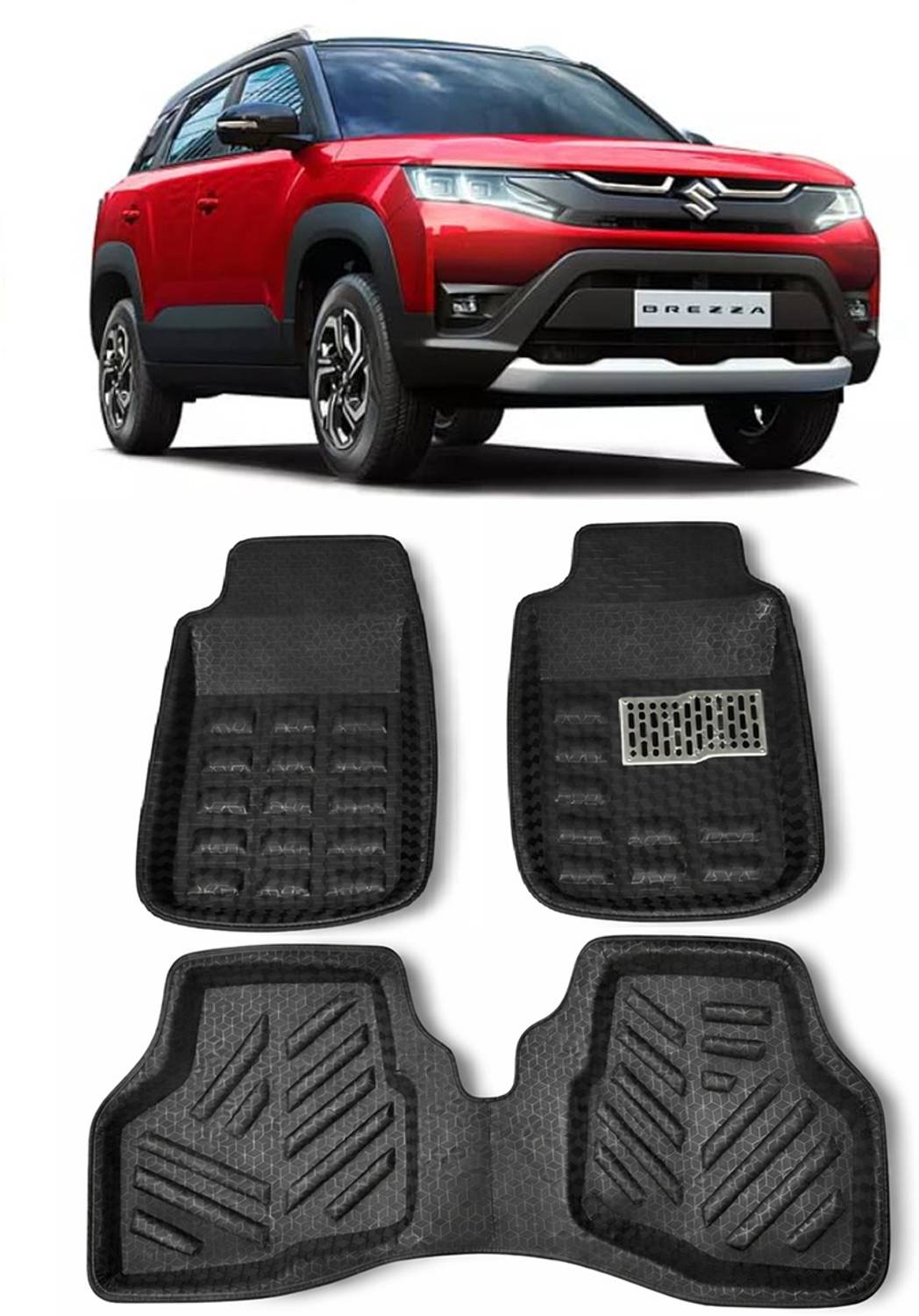 ARNEJA Polyutherine 3D Mat For Maruti Suzuki New Brezza
