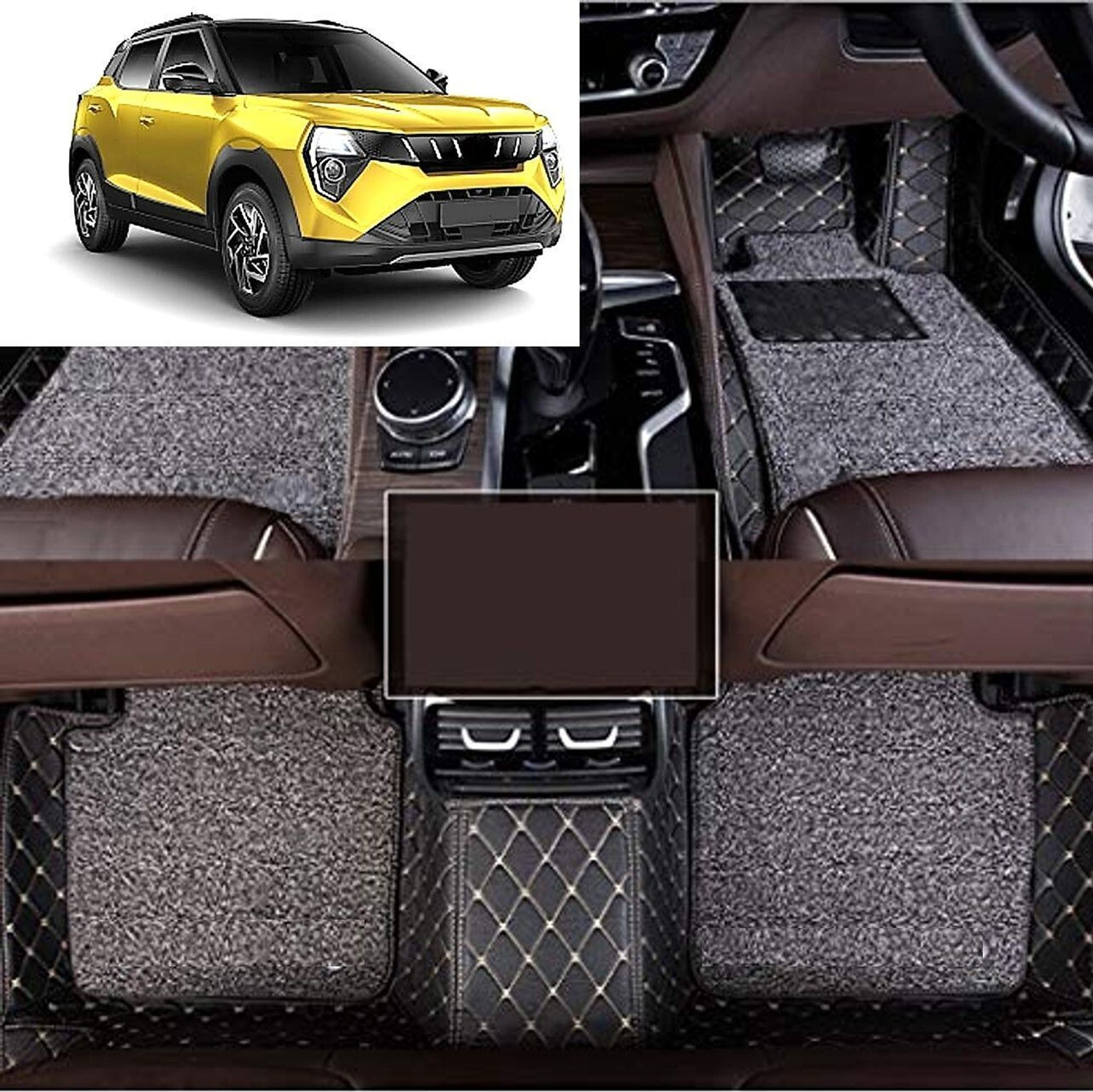 Image of Drizon Leatherite 7D Mat For Mahindra XUV 3XO