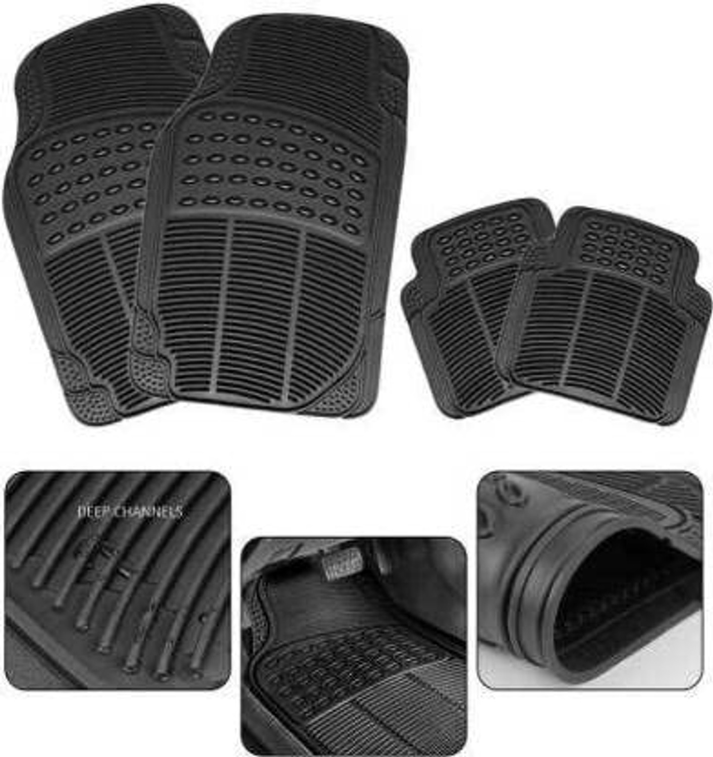 Image of ROSHNEER ENTERPRISES Rubber Standard Mat For Hyundai Eon