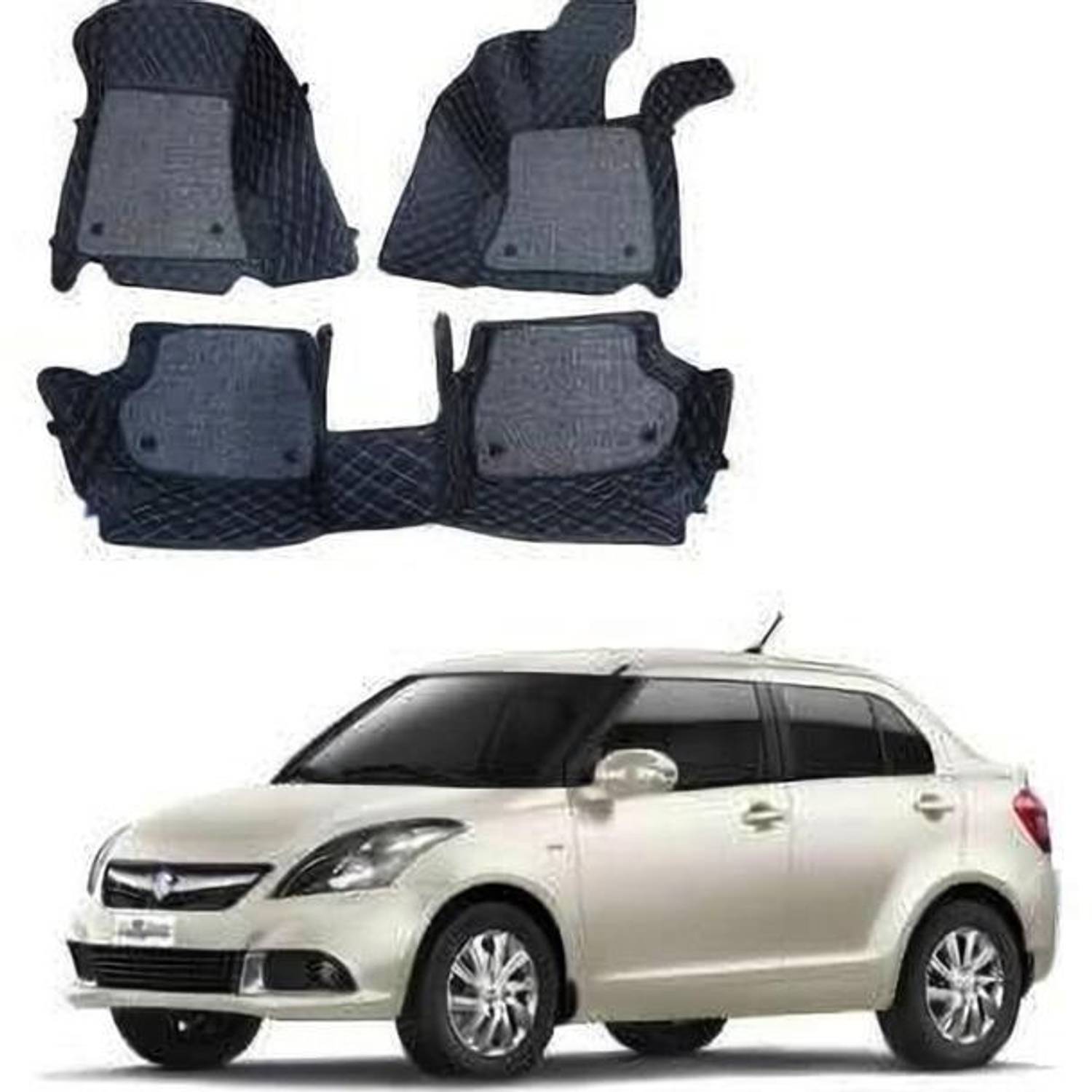 ARNEJA Leatherite 7D Mat For Maruti Suzuki Swift Dzire