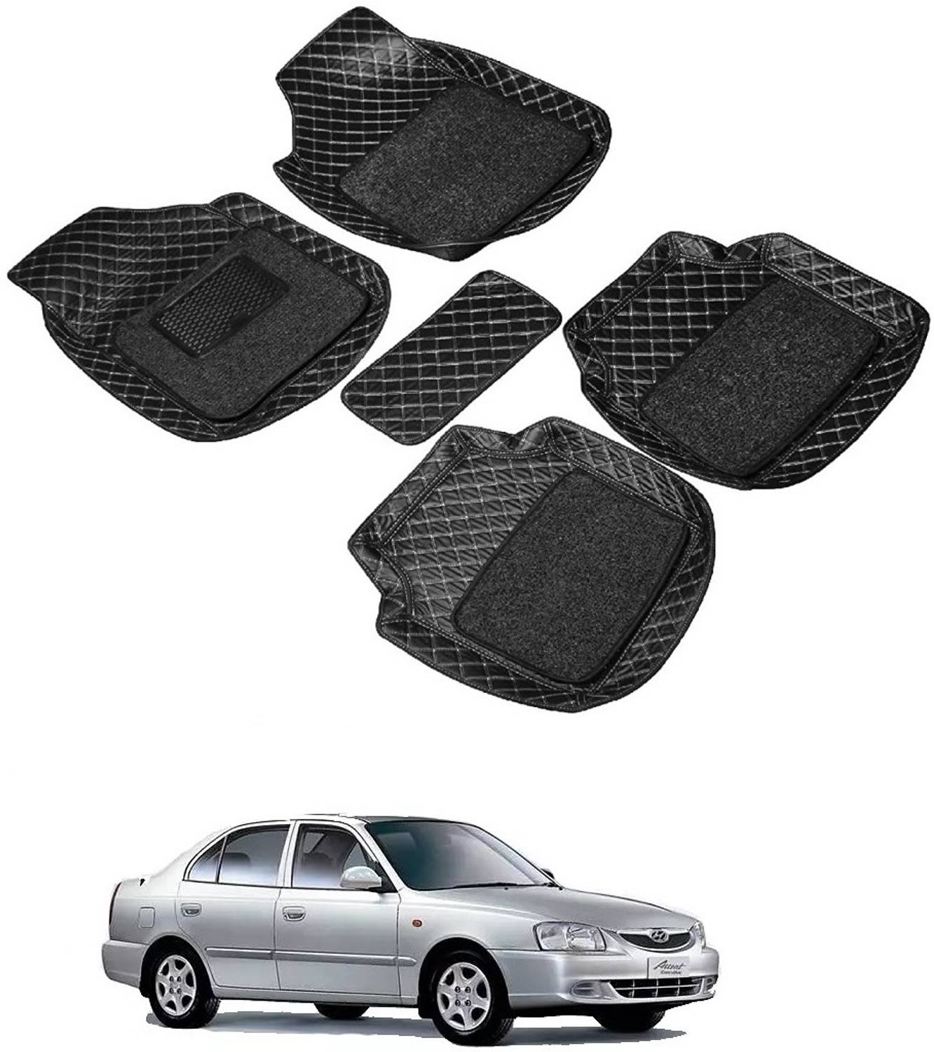 ARNEJA Leatherite 7D Mat For Hyundai Accent
