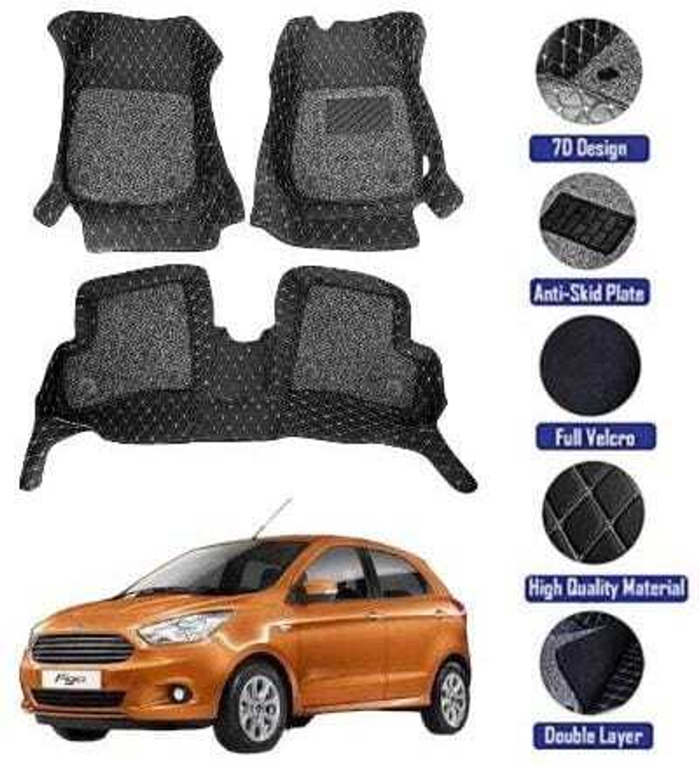 Image of GENFRID Leather, Leatherite 7D Mat For Universal For Car