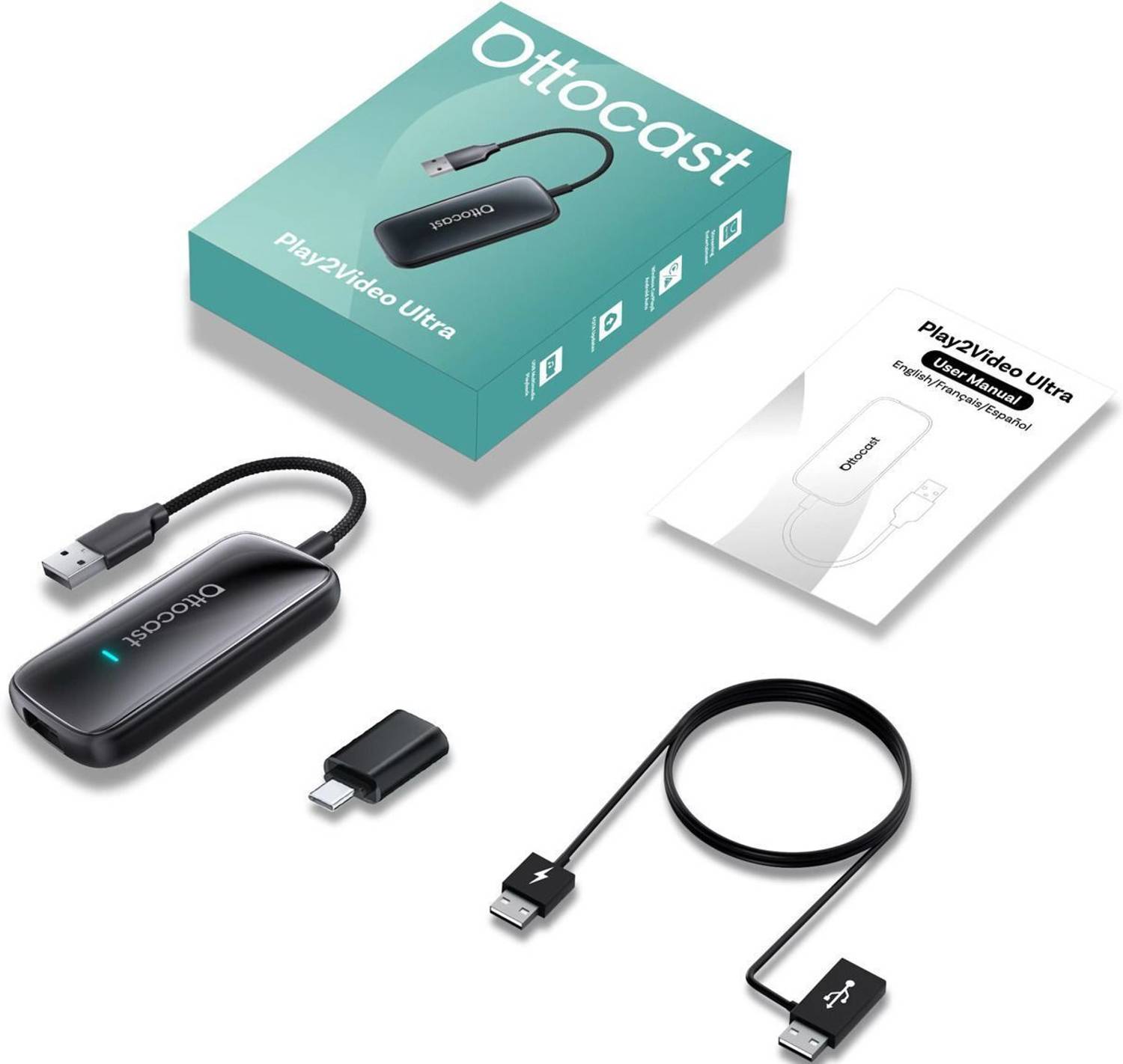 Ottocast Play2Video Ultra + リモコン付き セット Amazon.co.jp: 【公式】オットキャスト Ottocast Play2Video Ultra +