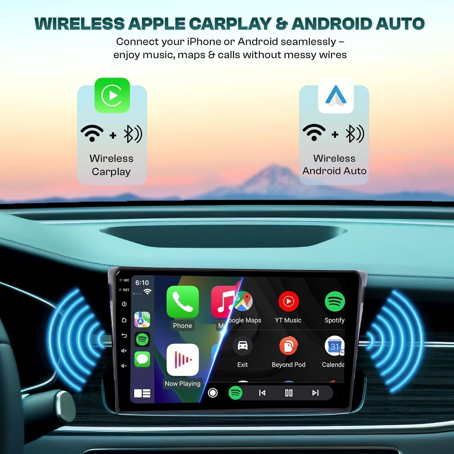 Image of Trony 9 inch Car Android Player 8GB+128GB, Android 14, IPS Display, LED CAMERA|Car Stereo Car Stereo