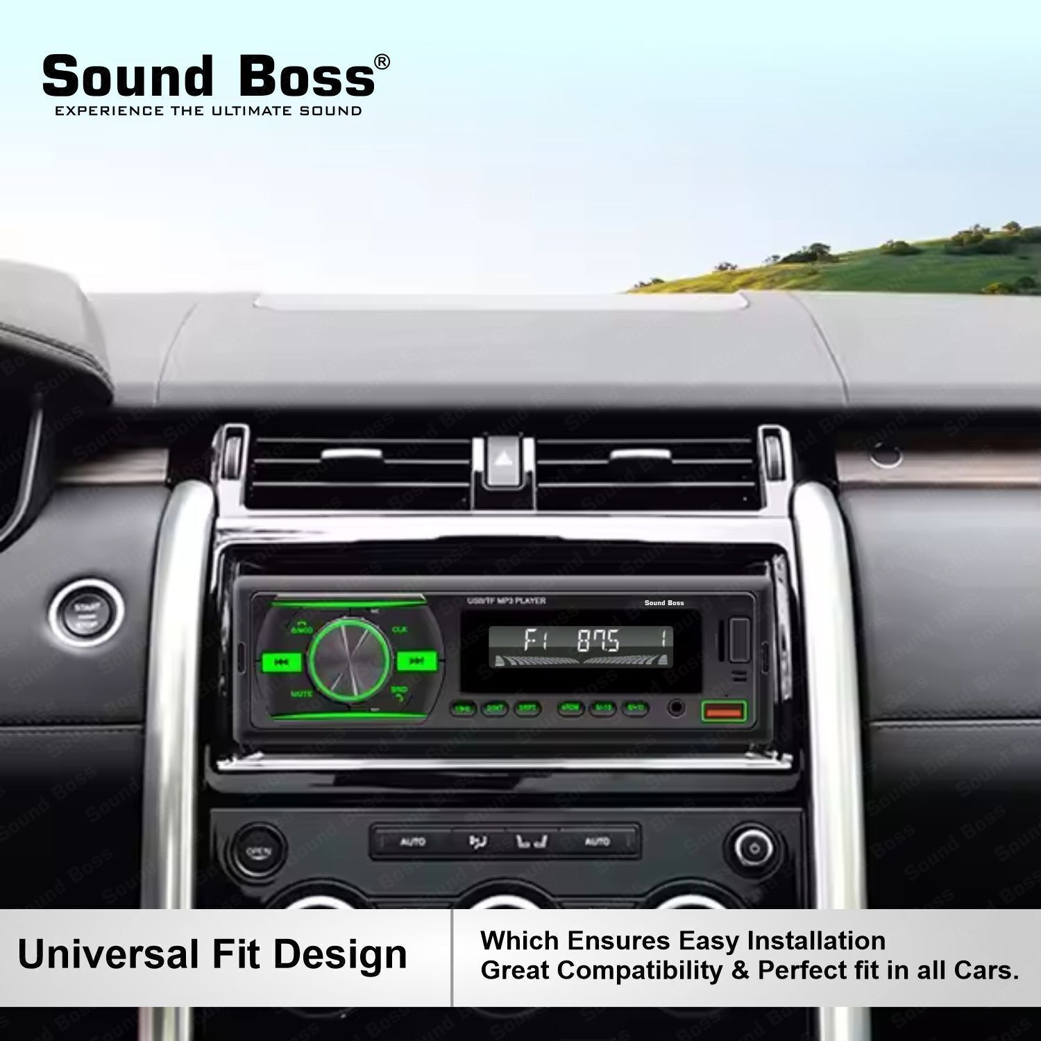 Image of Sound Boss Charge Pro+ DUAL USB Bluetooth Wireless With Phone Caller Id Receiver Universal SB-23 Car Stereo