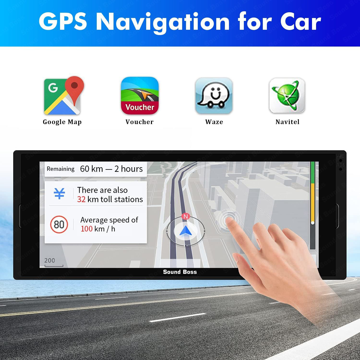 Image of Sound Boss Androidify 3rd Gen Mobi-TaG 6.9 Inch Android Car Stereo