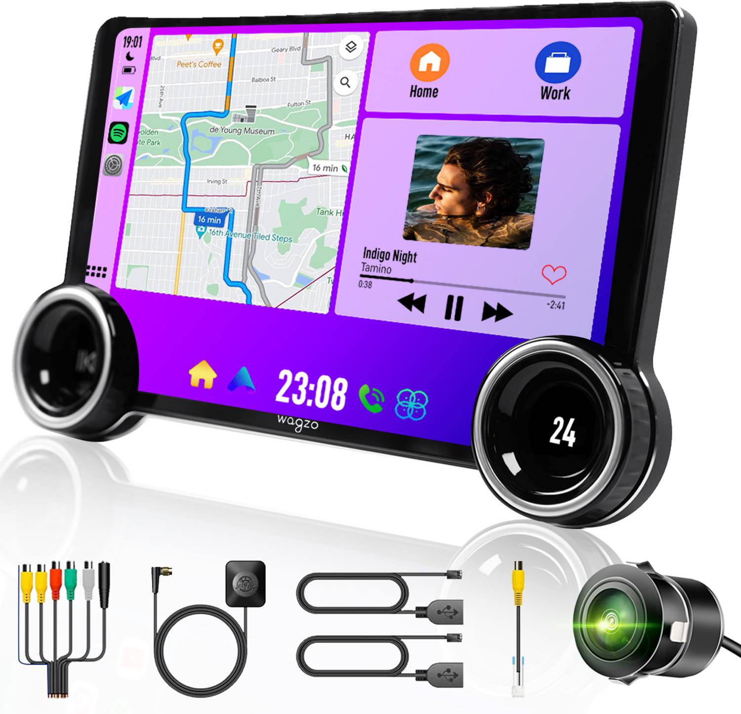 Wagzo 2K Diamond Car Android 10.1 In,4GB+64GB,4th Gen,QLED,4 Core