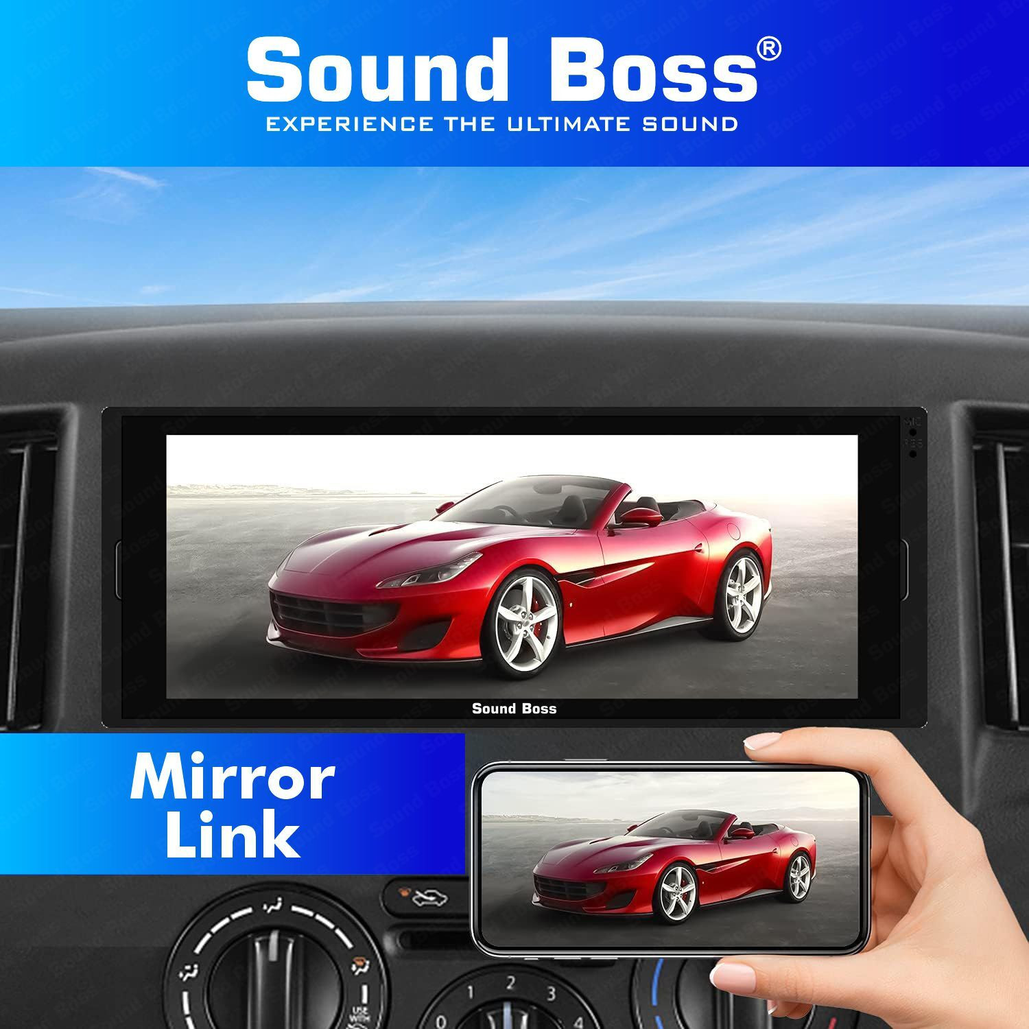 Image of Sound Boss Androidify 3rd Gen Mobi-TaG 6.9 Inch Android Car Stereo