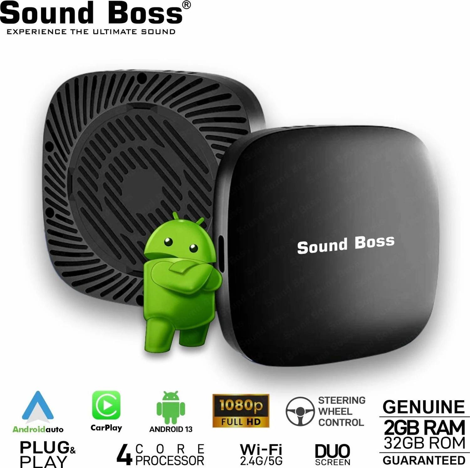 Sound Boss Androidify MiniX 2GB/32GB Wireless CarPlay Android Auto