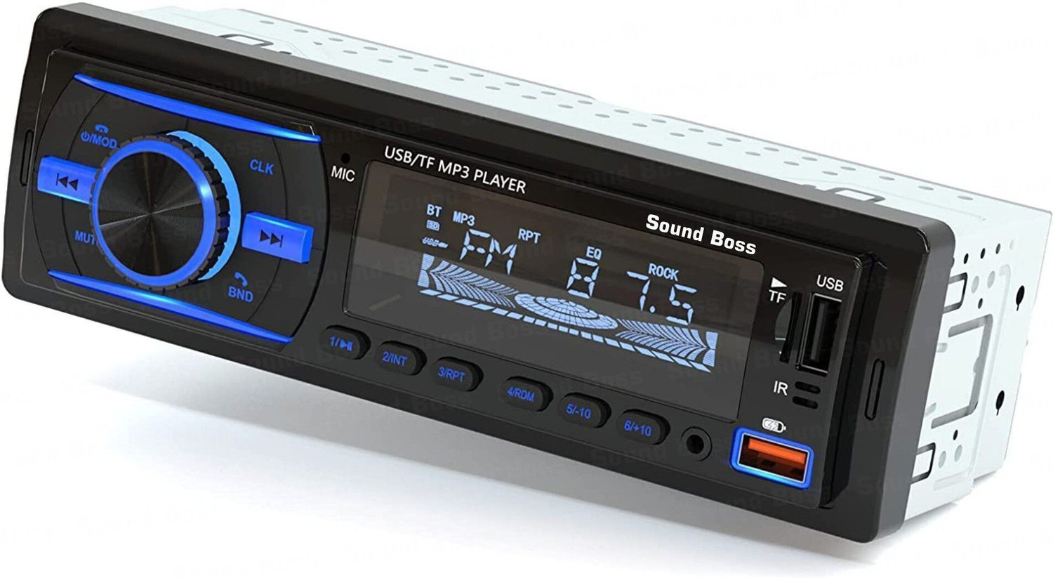 Image of Sound Boss Charge Pro+ DUAL USB Bluetooth Wireless With Phone Caller Id Receiver Universal SB-23 Car Stereo