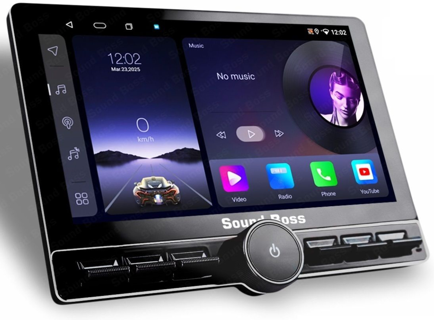 Image of Sound Boss Androidify 4th Gen 10.1 inch Diamond Piano Series (2GB /32GB) Android. Car Stereo