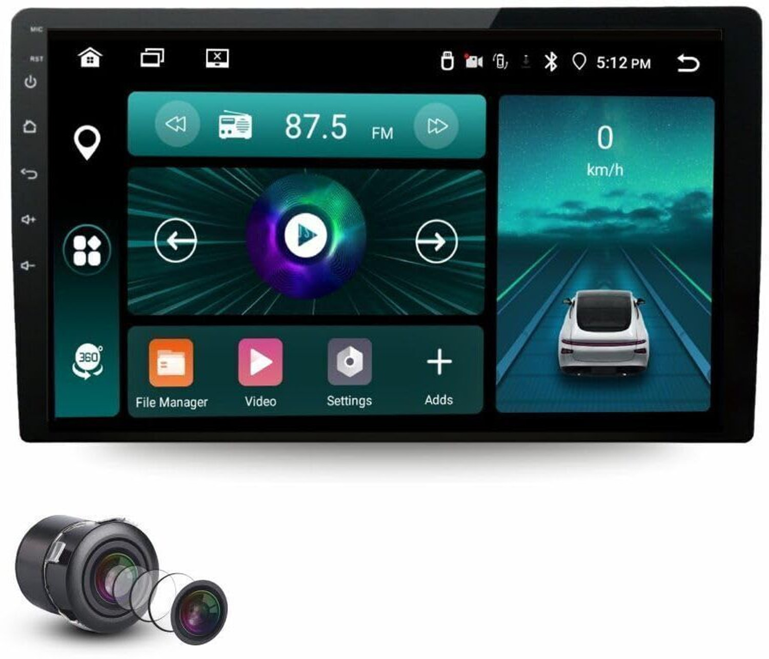 Image of Trony 9 inch Car Android Player 8GB+128GB, Android 14, IPS Display, LED CAMERA|Car Stereo Car Stereo