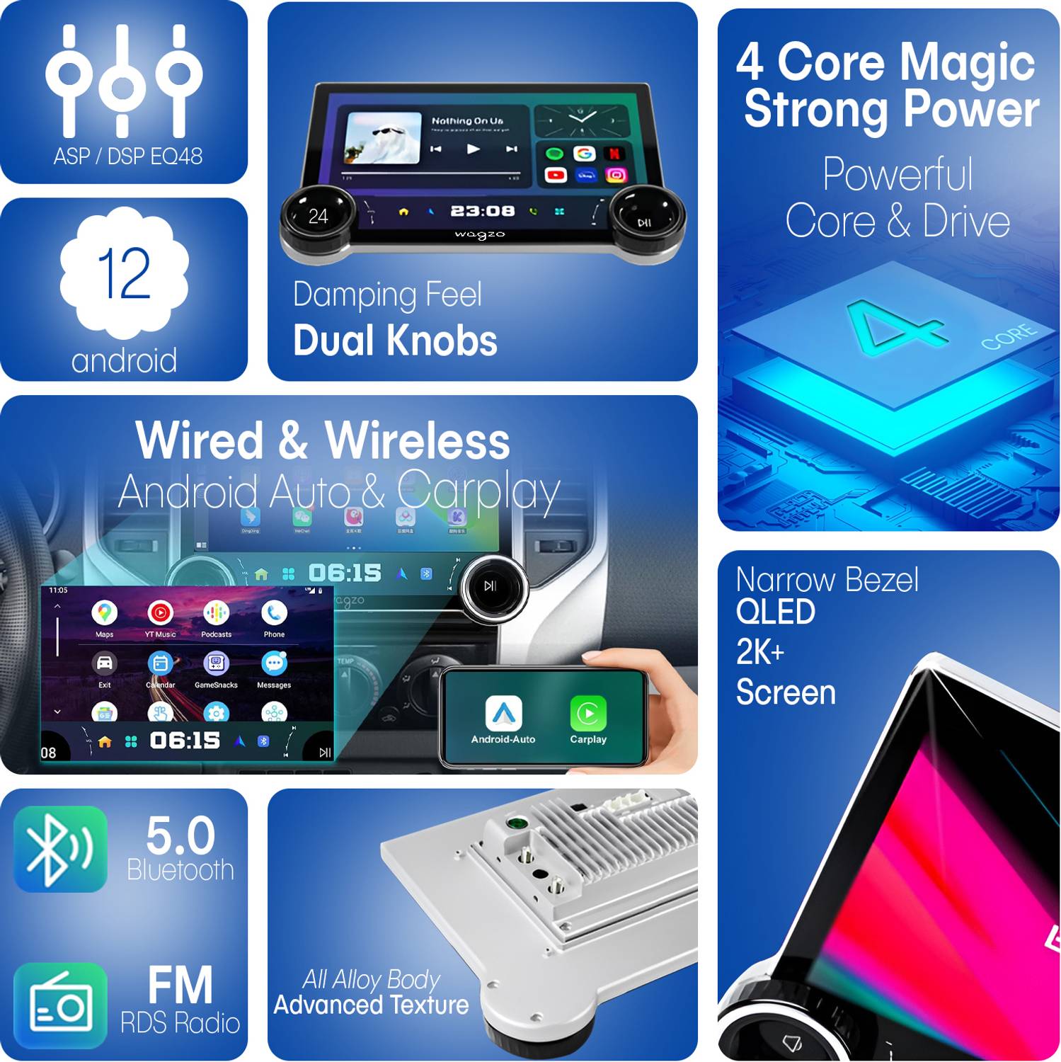 Wagzo 2K Diamond Car Stereo 10.1 Inch 4GB+64GB - Image 2