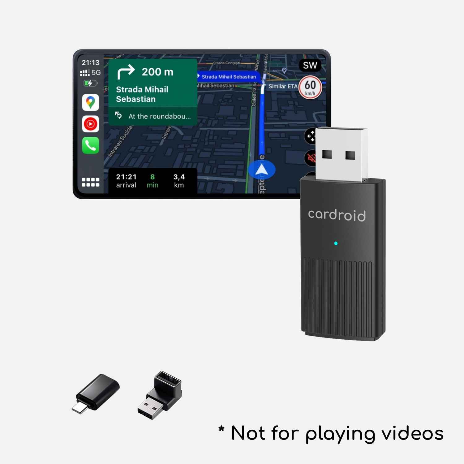 Image of Cardroid 2-in-1 Wireless CarPlay & Android Auto Adapter Car Stereo