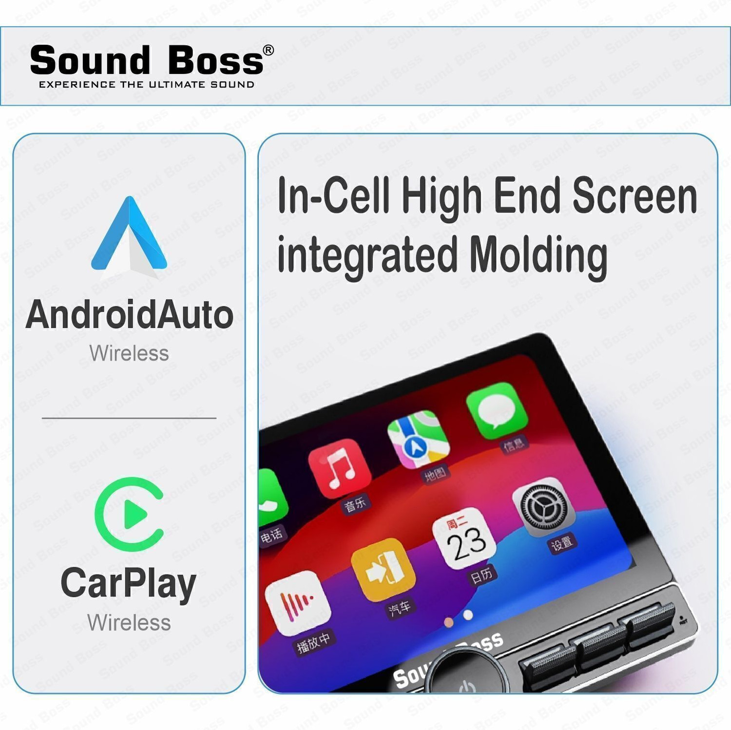 Image of Sound Boss Androidify 4th Gen 10.1 inch Diamond Piano Series (2GB /32GB) Android. Car Stereo