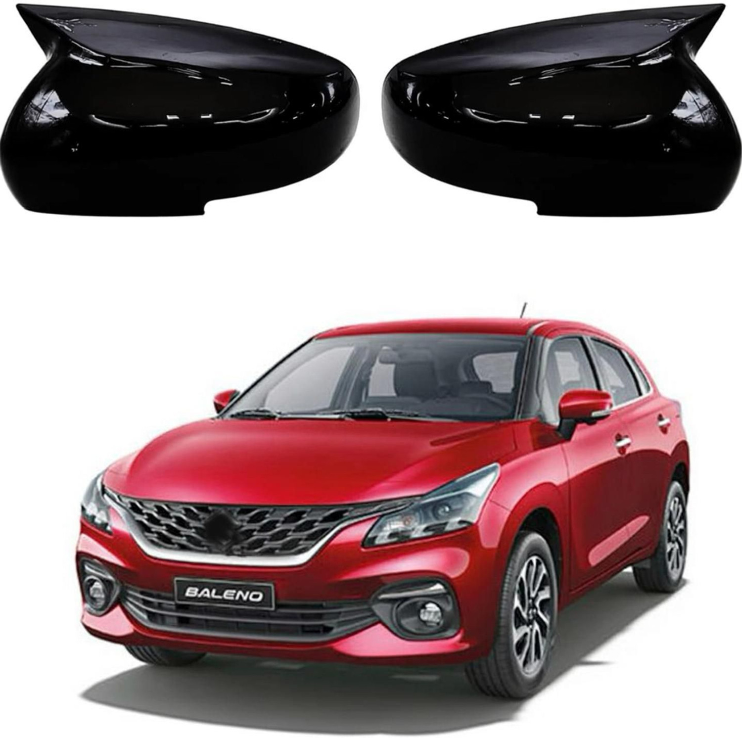Image of BYT BATMAN MIRROR Plastic Car Mirror Cover (Suzuki Baleno, Ciaz, New Swift, New Dzire, Ignis 1.2 AMT Alpha Petrol)