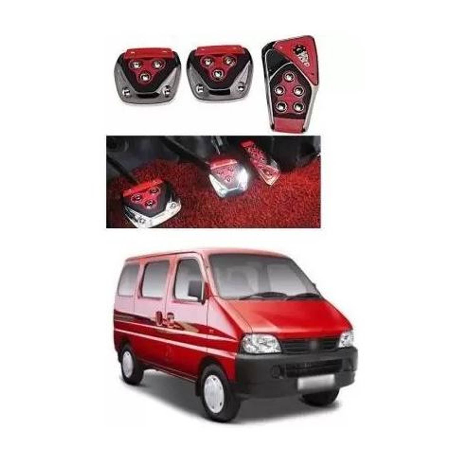 AIRSKY Universal Car Non Slip Brake Treadle Clutch Pedal Cover Pad Manual Pedals 3pcs Car Pedal