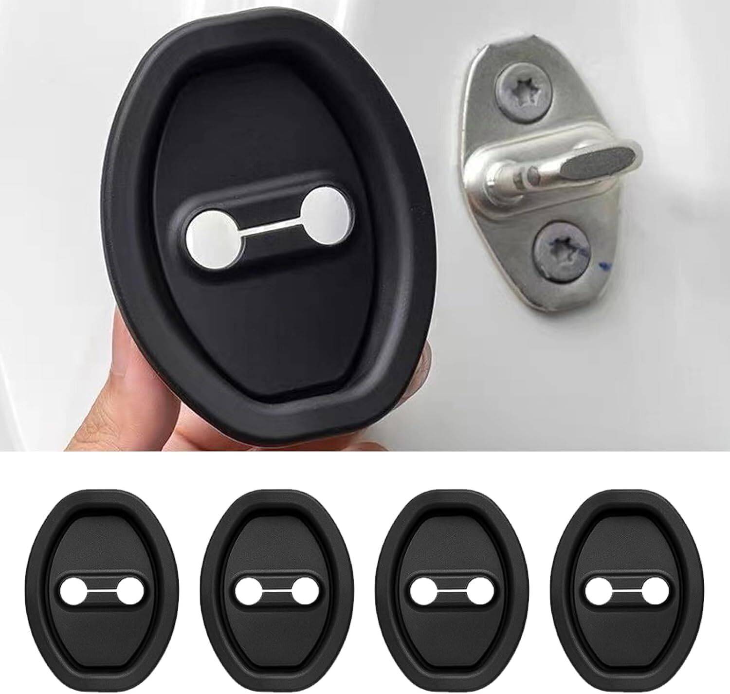 BRONZESHINE Lock Protector 4 PCS Silicone Latch Cover Car Pet Door Protector