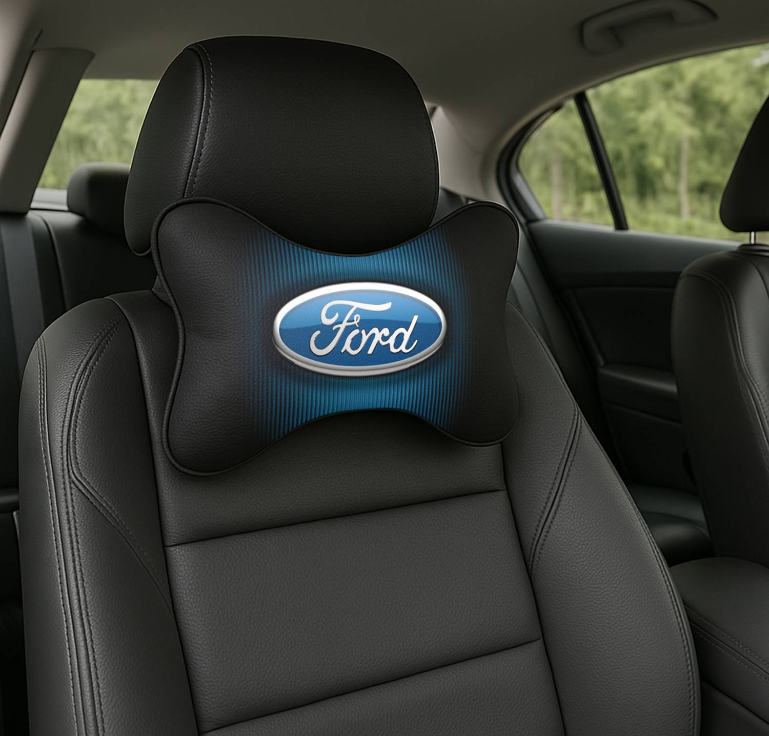 Anita Corporation Black Polyester Car Pillow Cushion for Ford