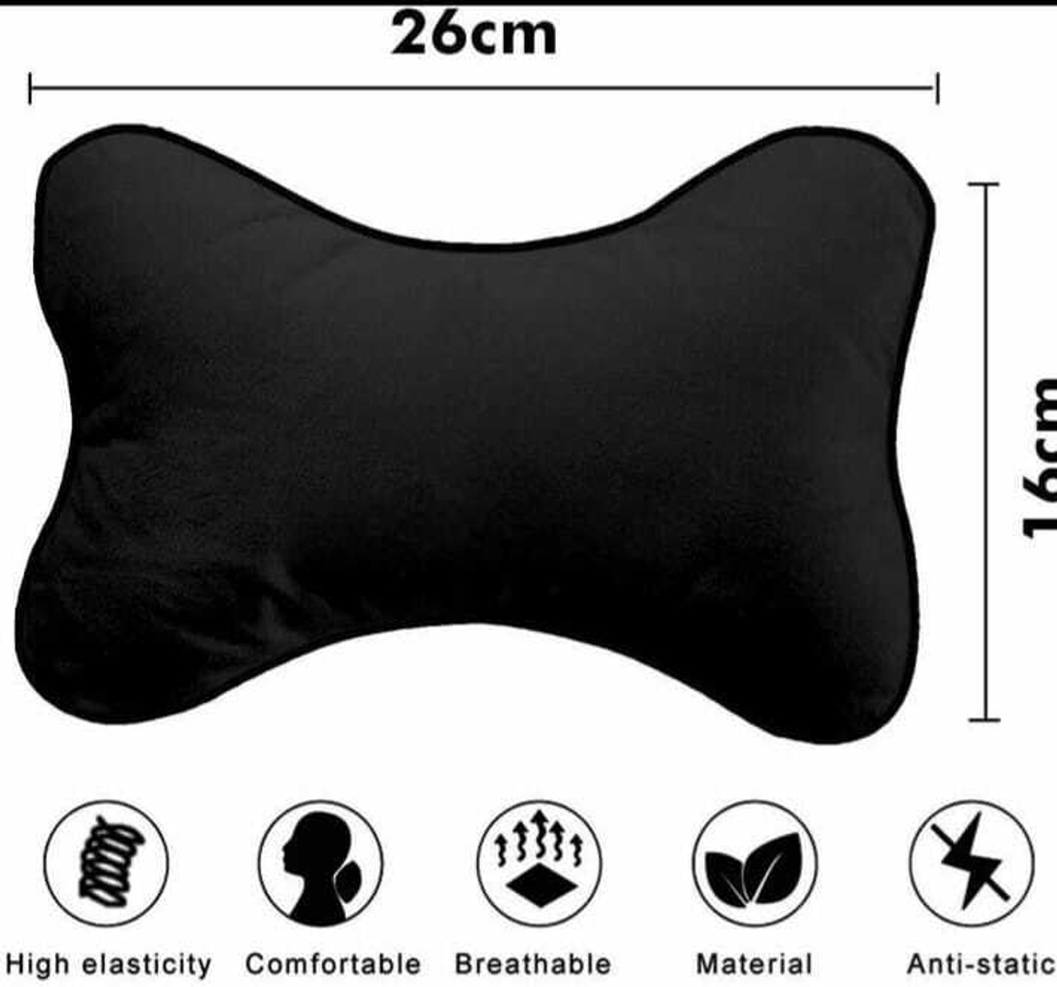Image of Dreamshop Black Memory Foam