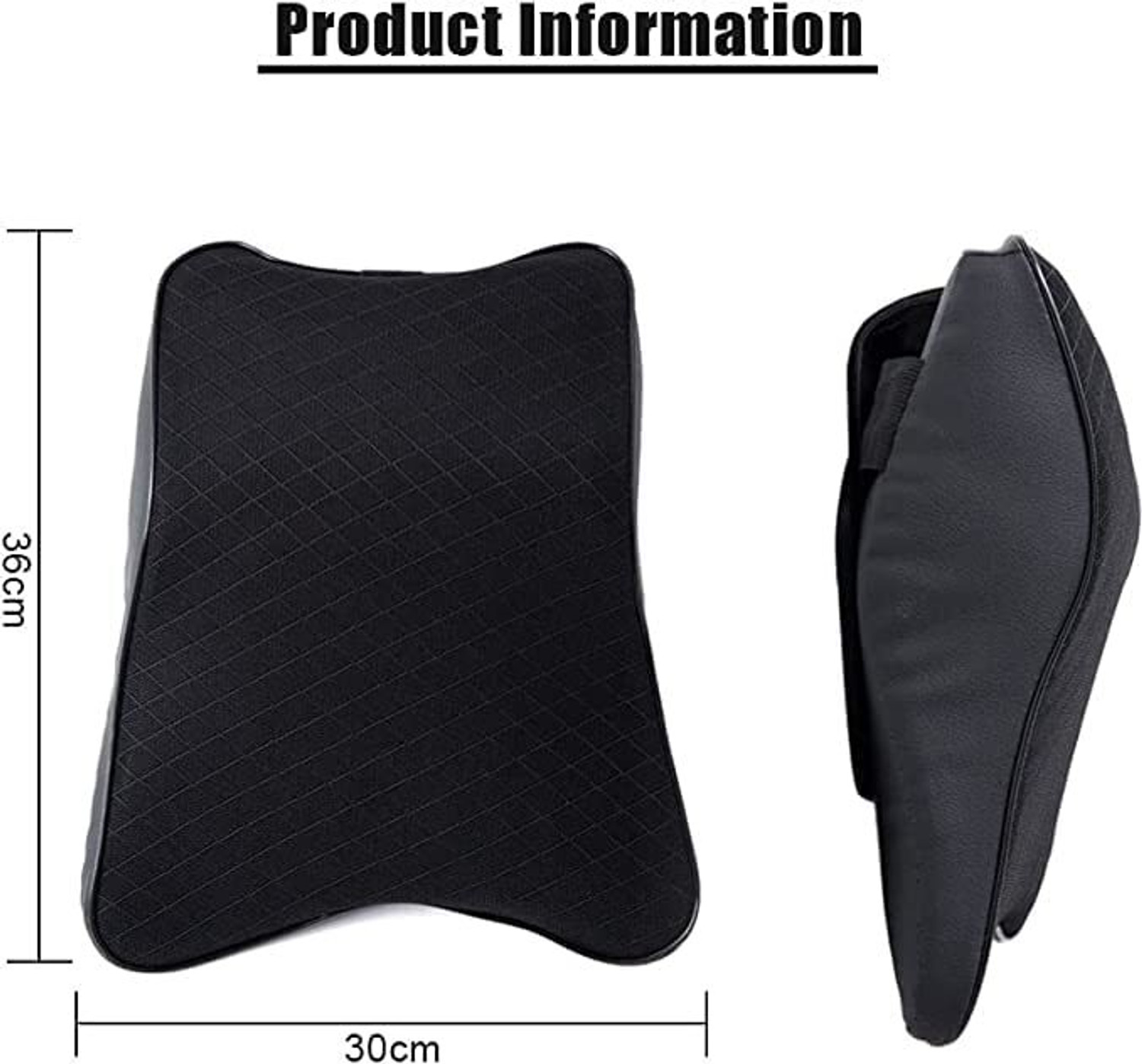 Image of PocketShop Black Polyester Car Pillow Cushion for Universal For Car