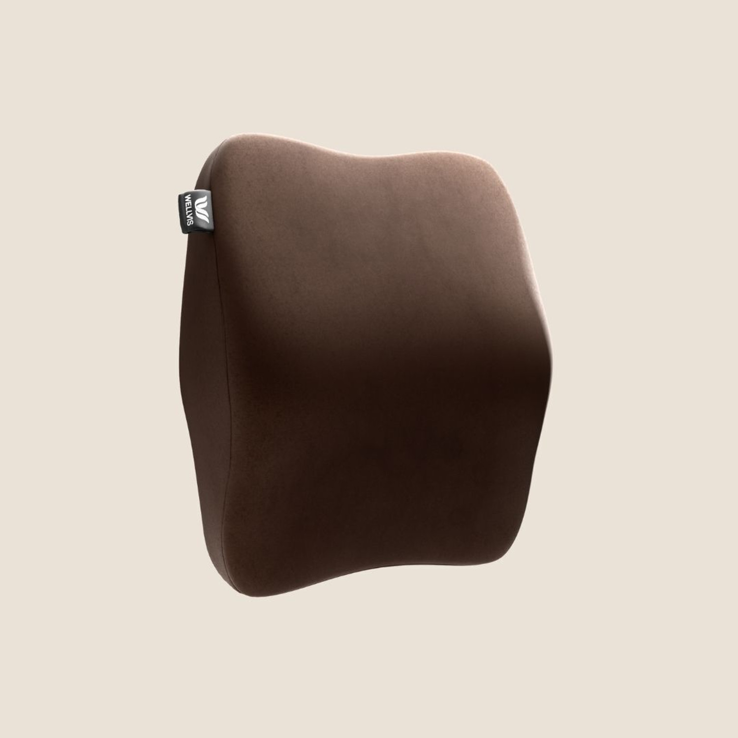 Image of Wellvis Brown Memory Foam Car Pillow Cushion for Universal For Car