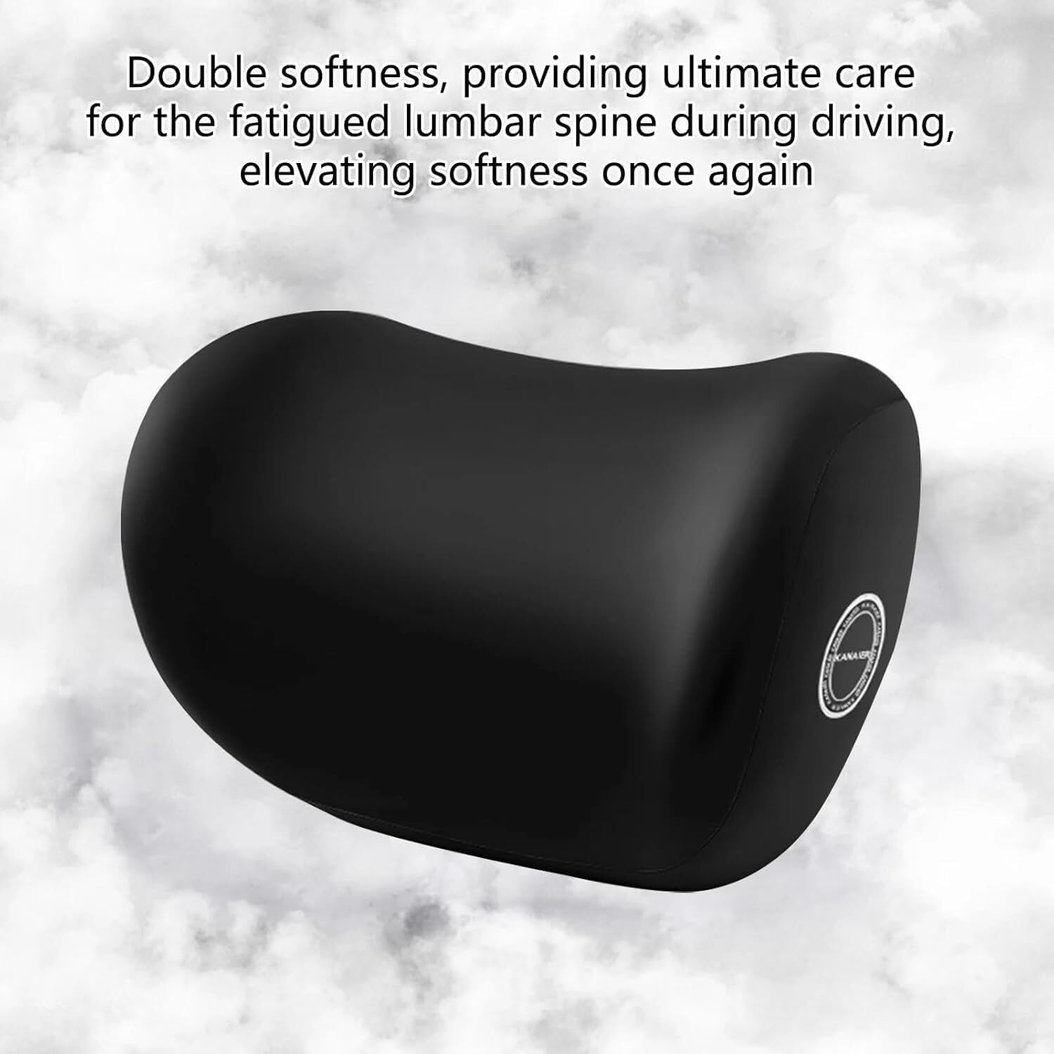 Image of Ethava Black Cotton Car Pillow Cushion for Universal For Car