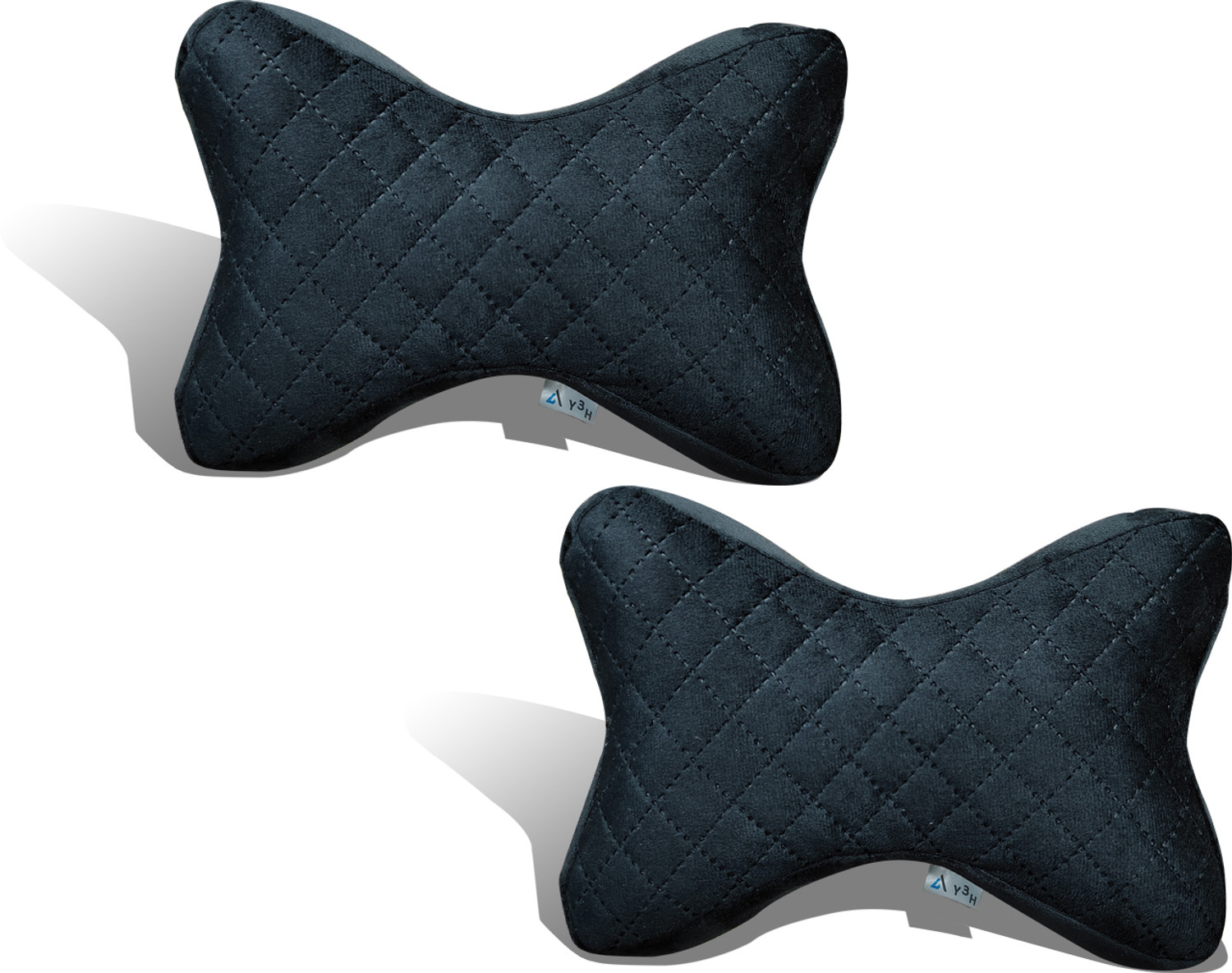 Image of Y3H Black Velvet, Memory Foam Car Pillow Cushion for Universal For Car