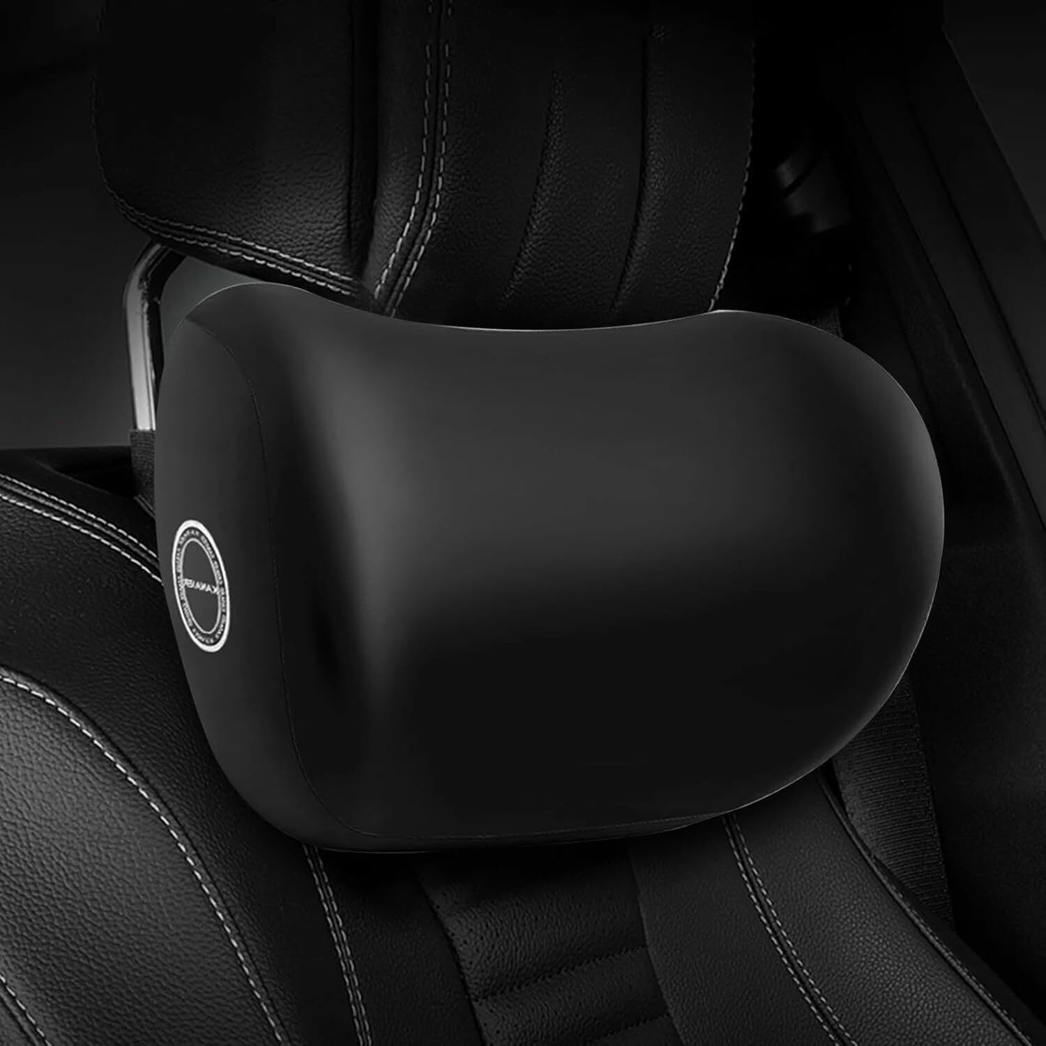 Image of Ethava Black Cotton Car Pillow Cushion for Universal For Car