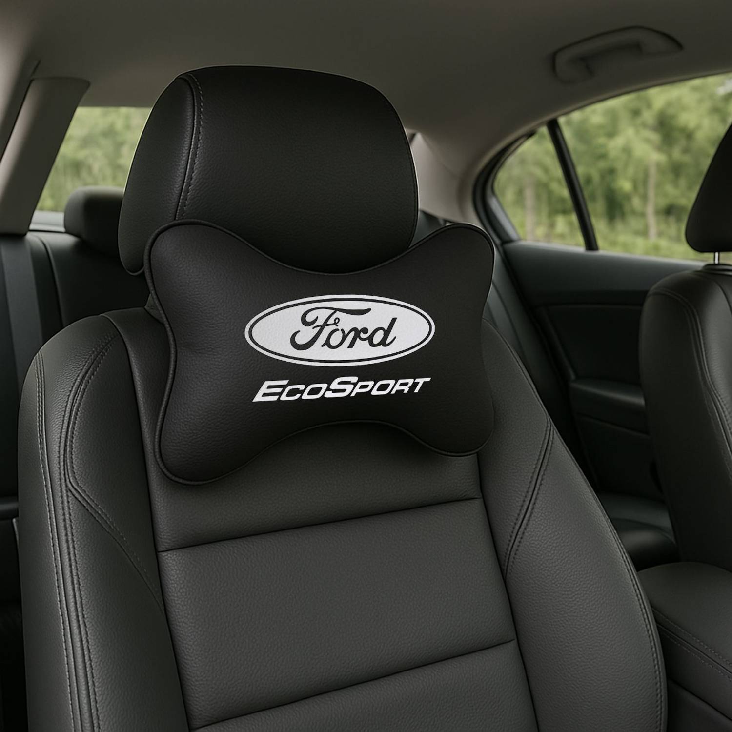 Anita Corporation Black Polyester Car Pillow Cushion for Ford