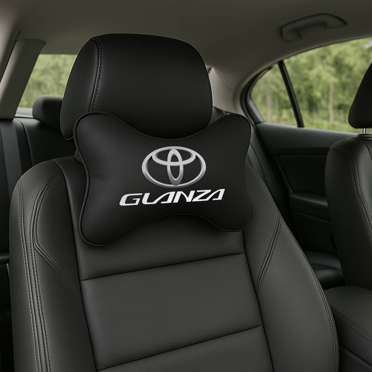 Anita Corporation Black Polyester Car Pillow Cushion for Toyota