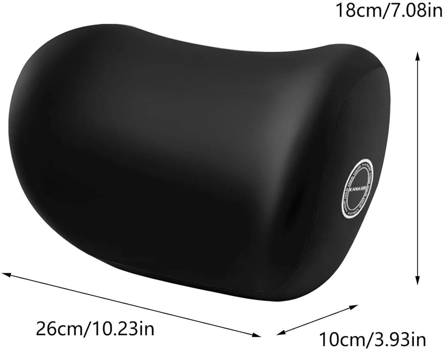 Image of Ethava Black Cotton Car Pillow Cushion for Universal For Car