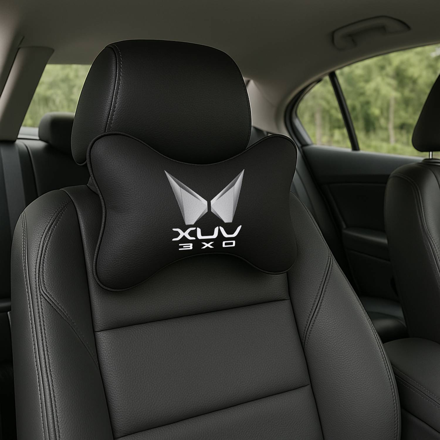 Anita Corporation Black Polyester Car Pillow Cushion for Mahindra