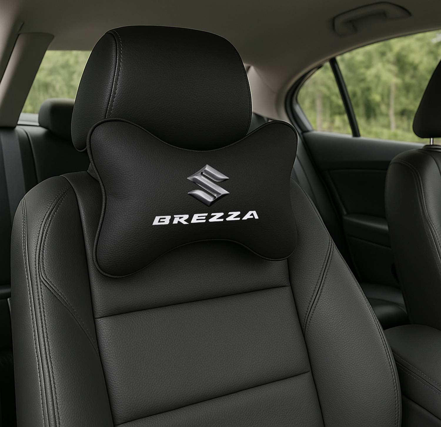 Anita Corporation Black Polyester Car Pillow Cushion for Maruti Suzuki