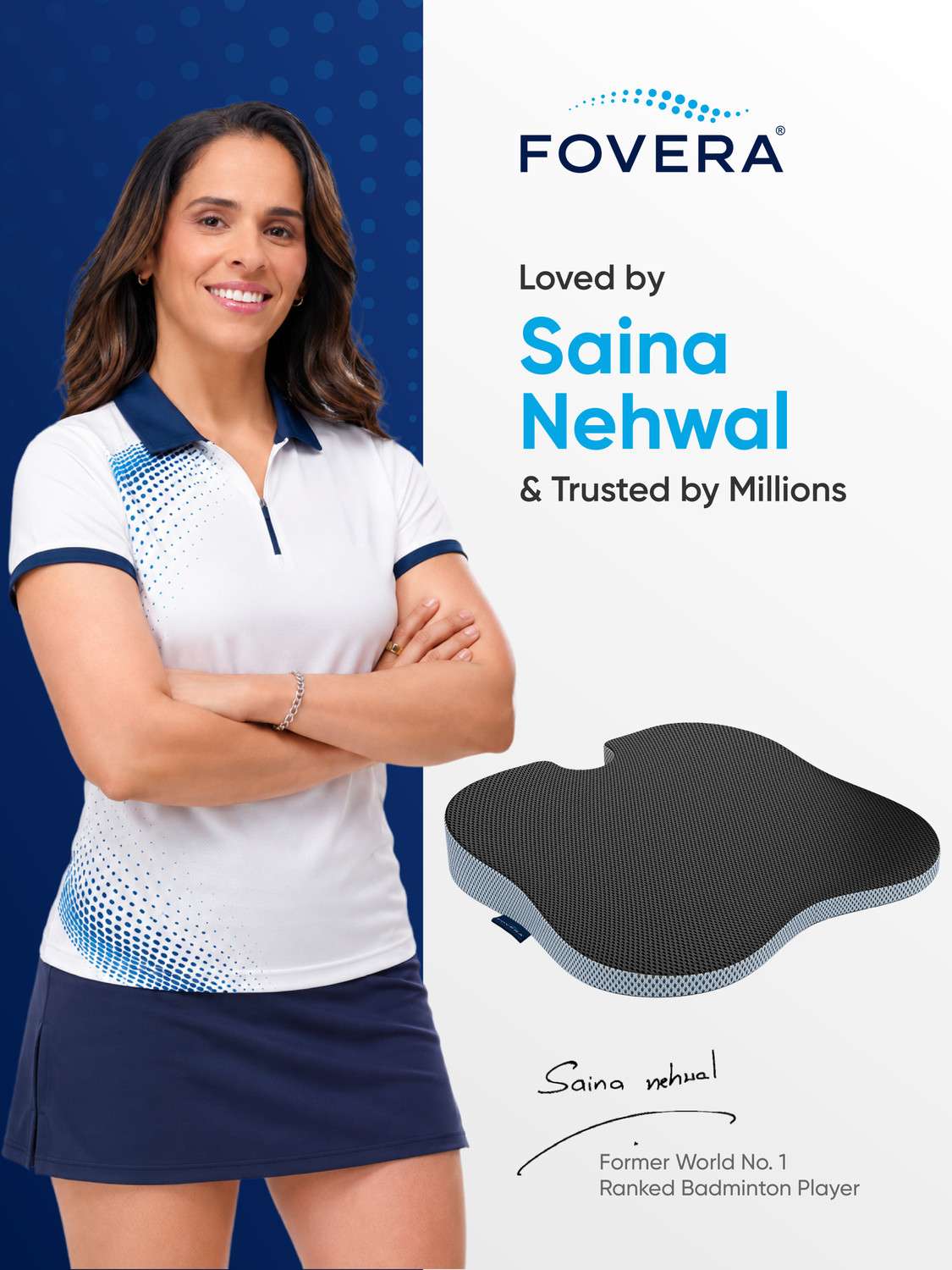 Image of FOVERA Black, Grey Memory Foam Car Pillow Cushion for Universal For Car