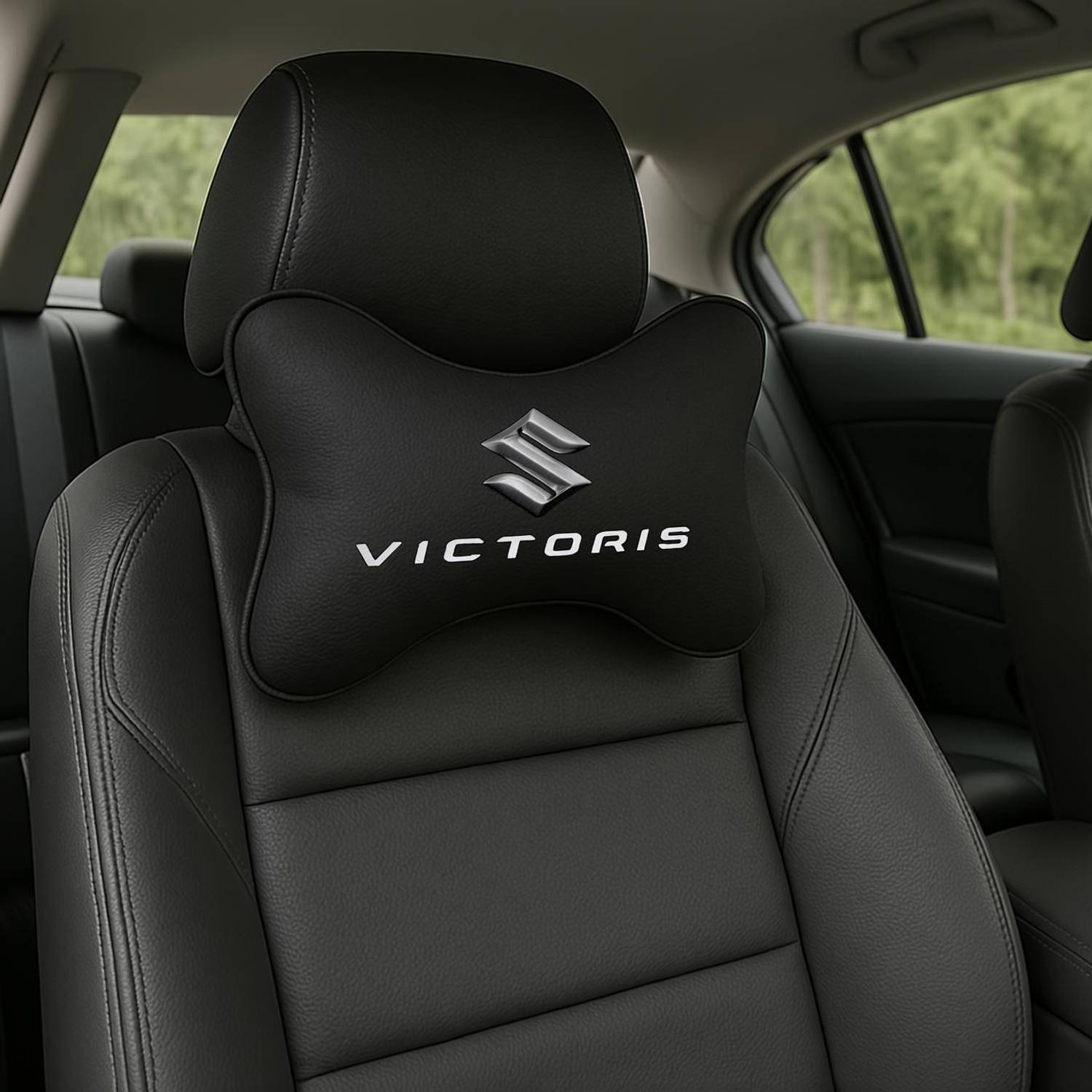 Anita Corporation Black Polyester Car Pillow Cushion for Maruti Suzuki