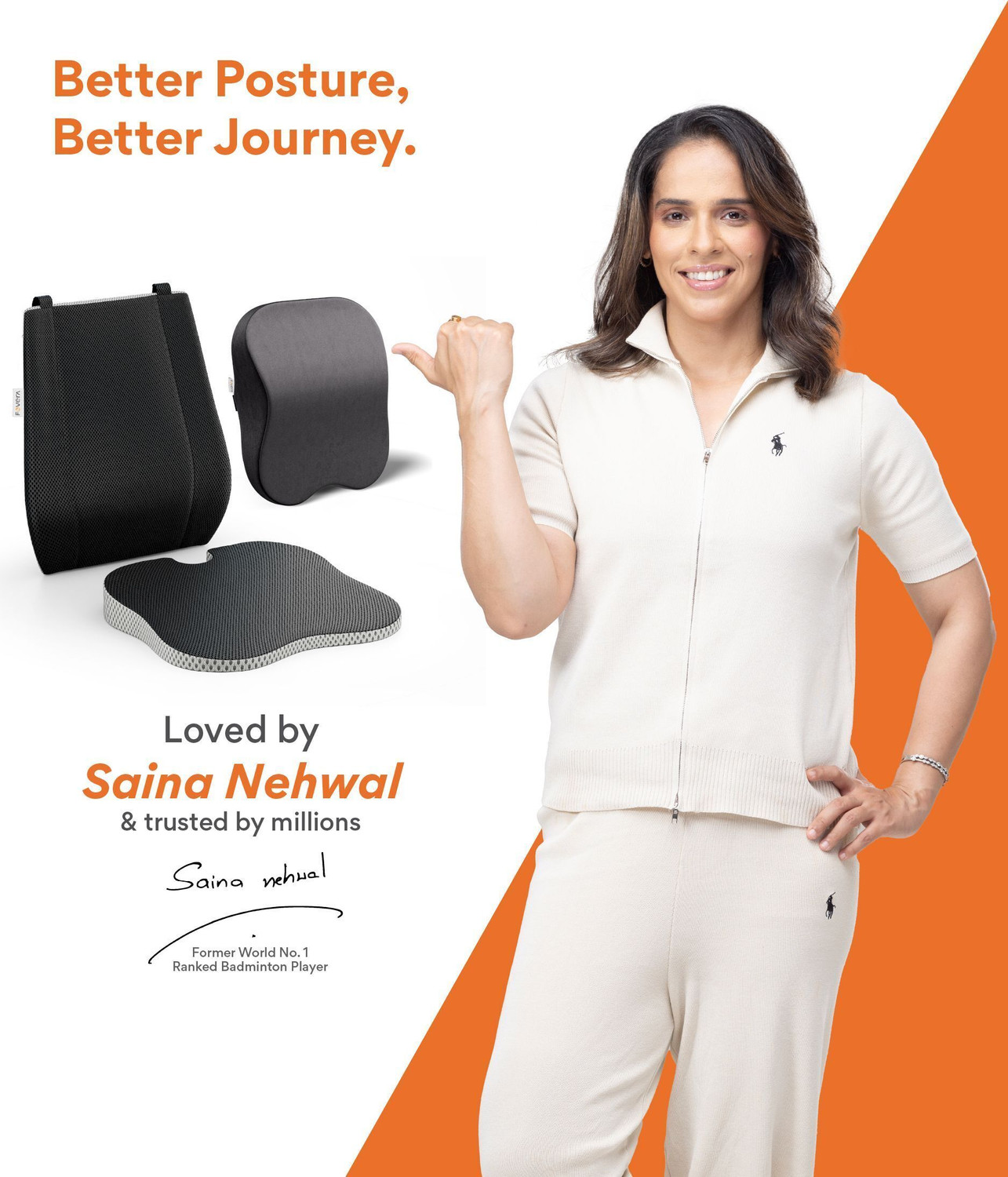 Image of FOVERA Black Memory Foam Car Pillow Cushion for Universal For Car