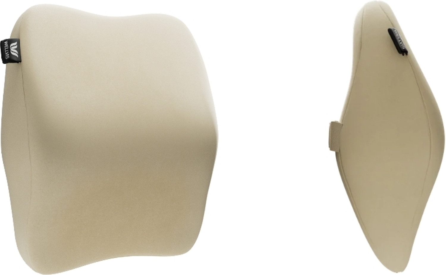 Image of Wellvis Beige Memory Foam Car Pillow Cushion for Universal For Car