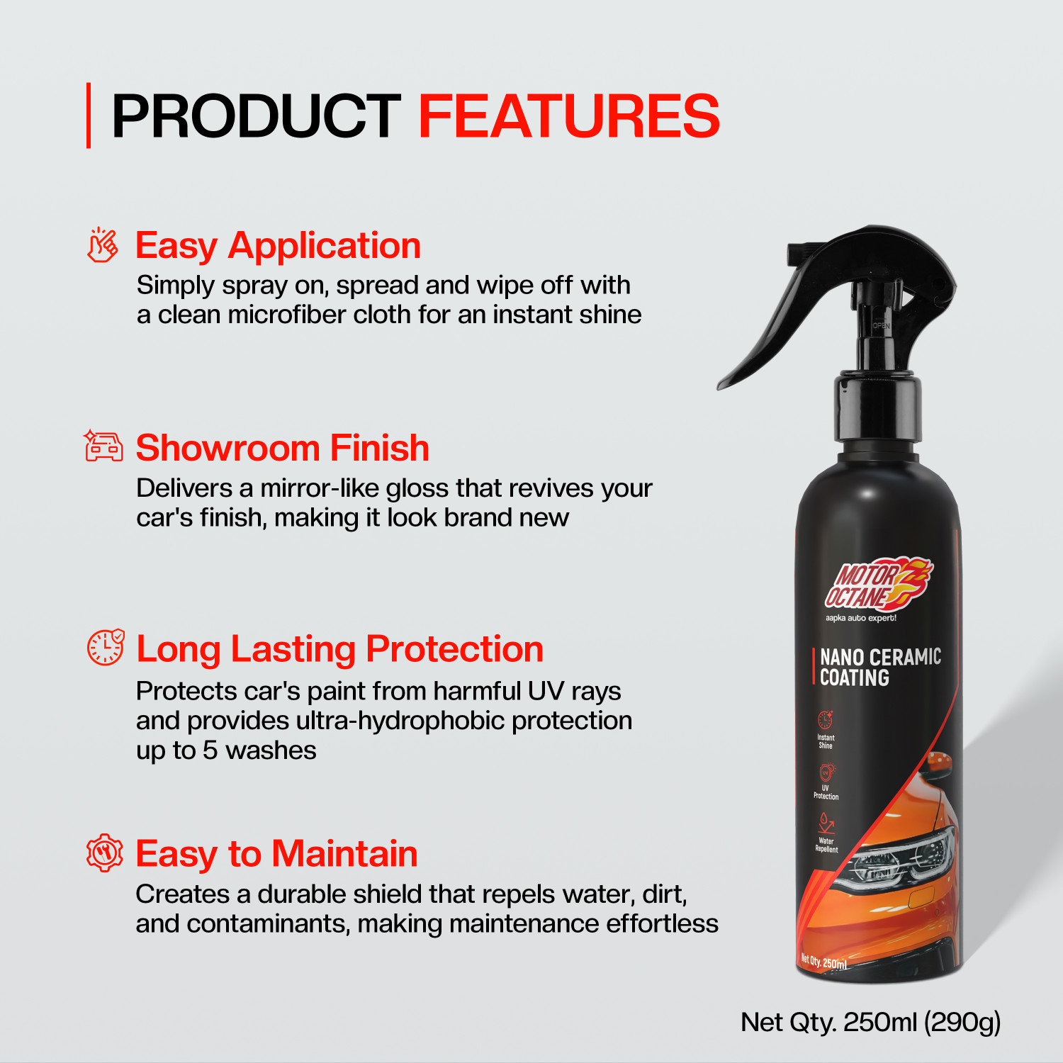 Image of MOTOROCTANE Liquid Car Polish for Exterior