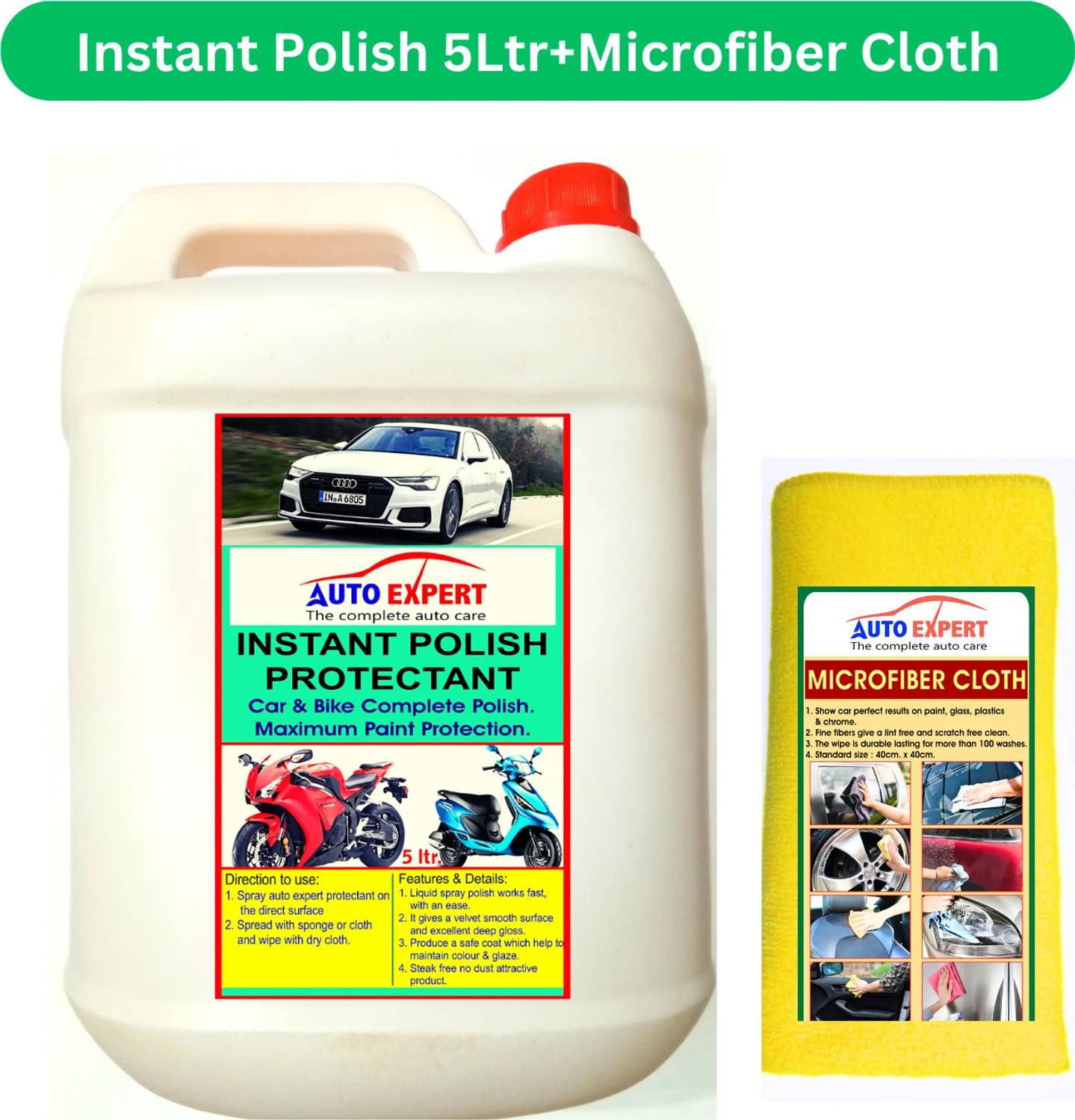 Auto Expert Paste Car Polish for Exterior, Dashboard, Bumper, Tyres, Windscreen