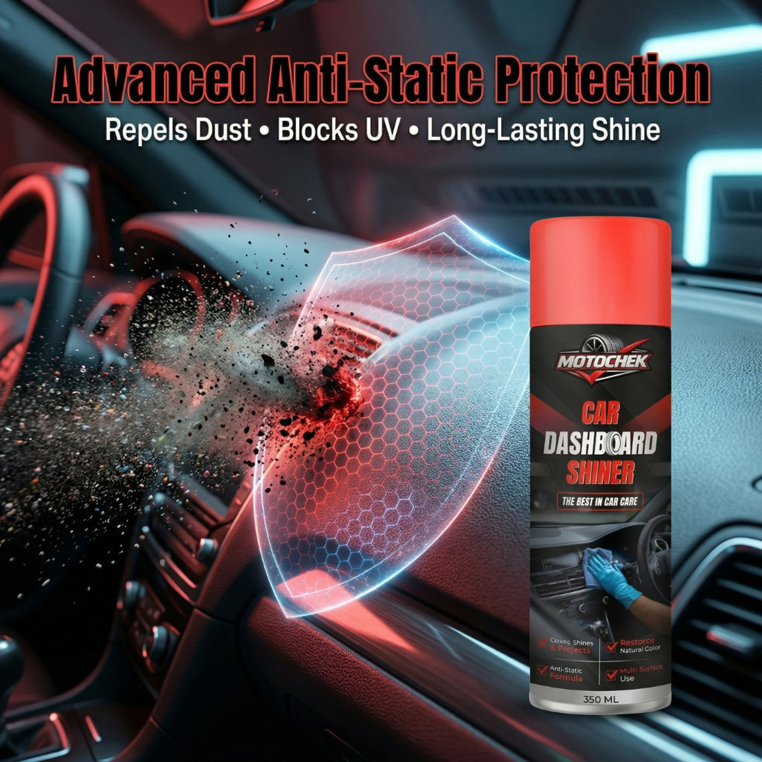 Image of Motochek Liquid Car Polish for Dashboard