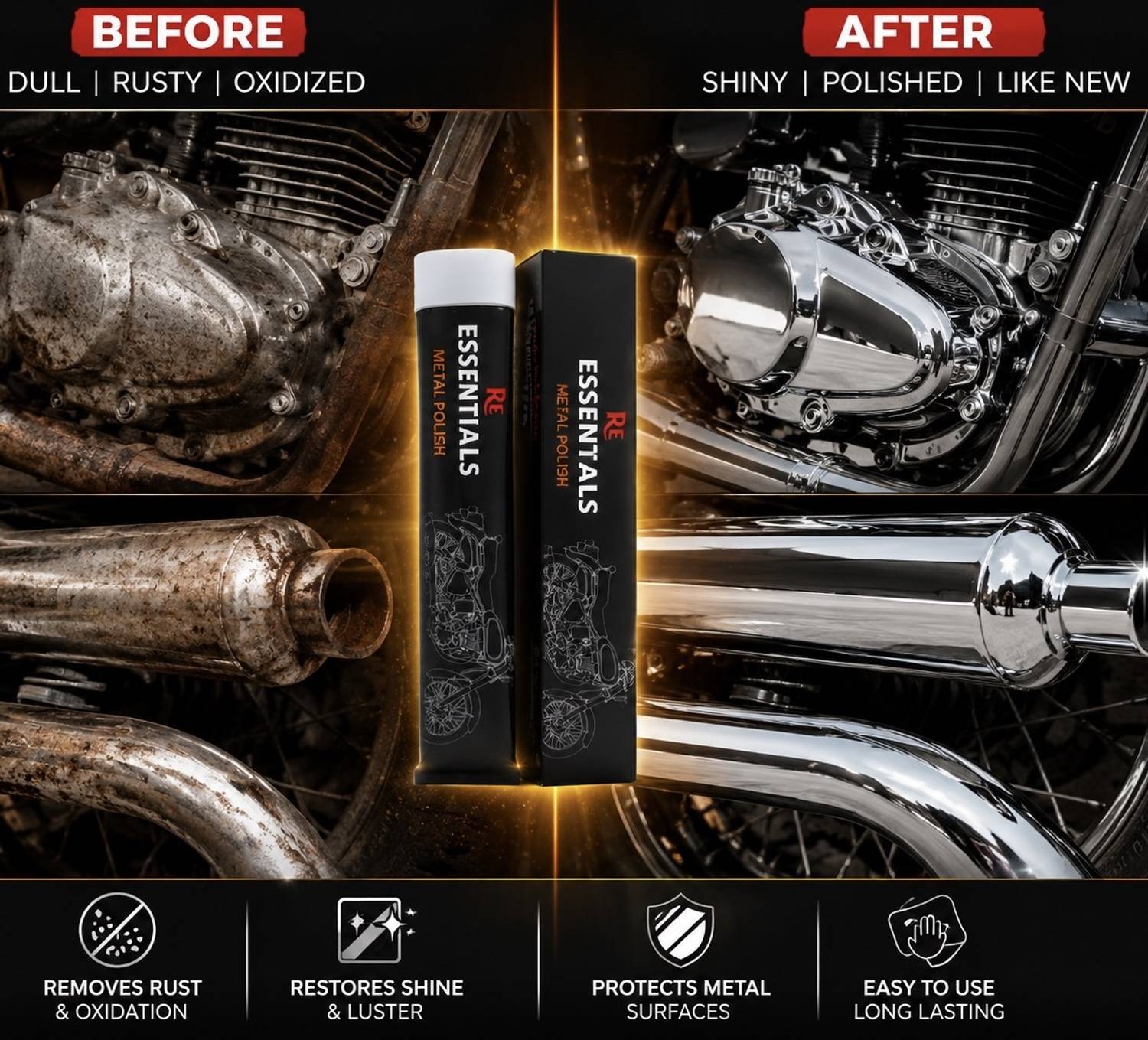 SIMPLY Paste Car Polish for Metal Parts, Chrome Accent - Image 2