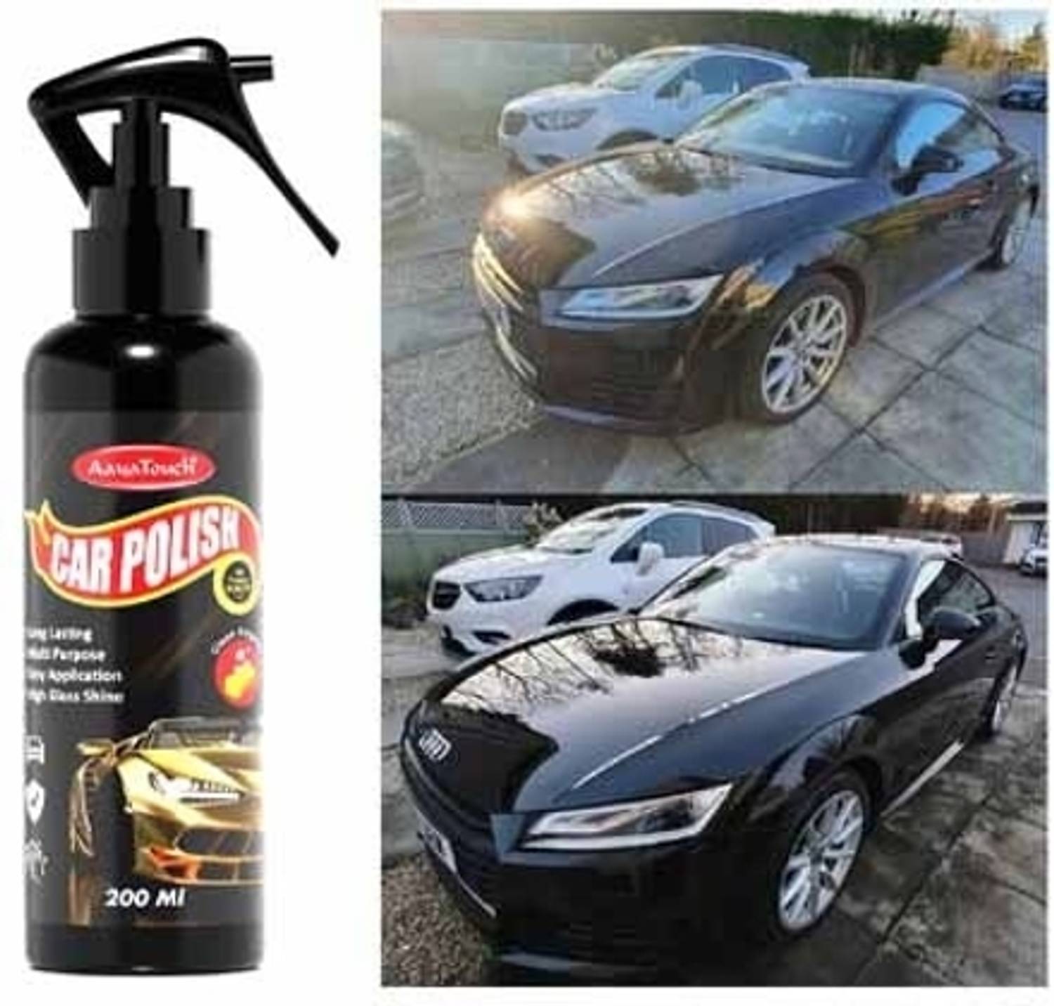 Aayatouch Liquid Car Polish for Bumper, Chrome Accent, Dashboard, Exterior, Headlight, Metal Parts
