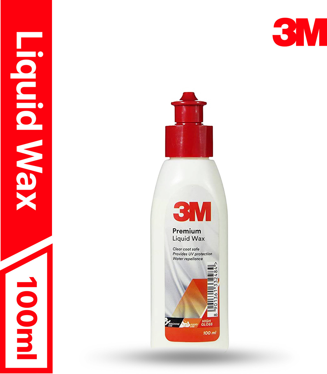 Image of 3M Liquid Car Polish for Leather, Dashboard, Metal Parts, Headlight, Exterior, Tyres