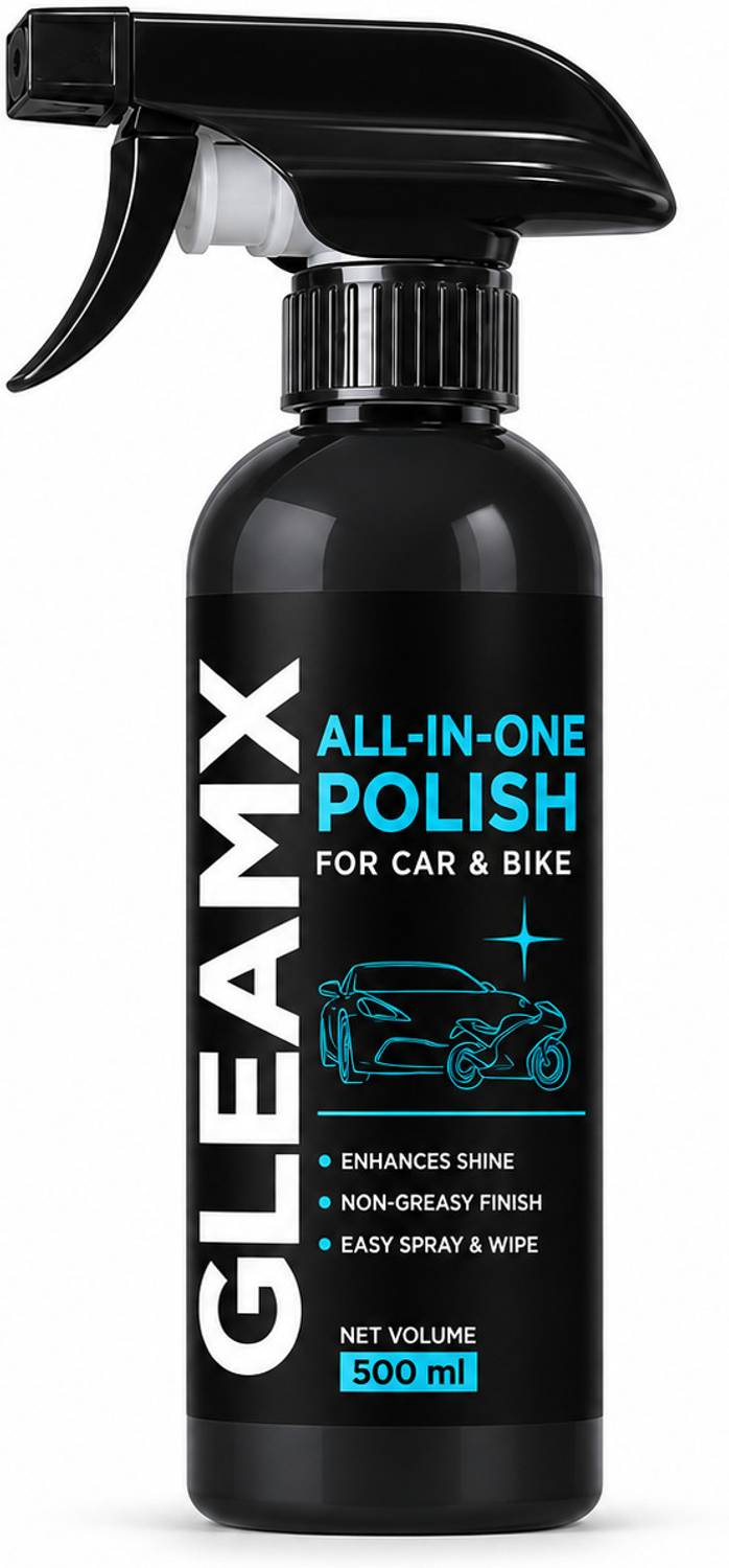 Gleamx Liquid Car Polish for Bumper, Dashboard, Exterior, Leather, - Image 1