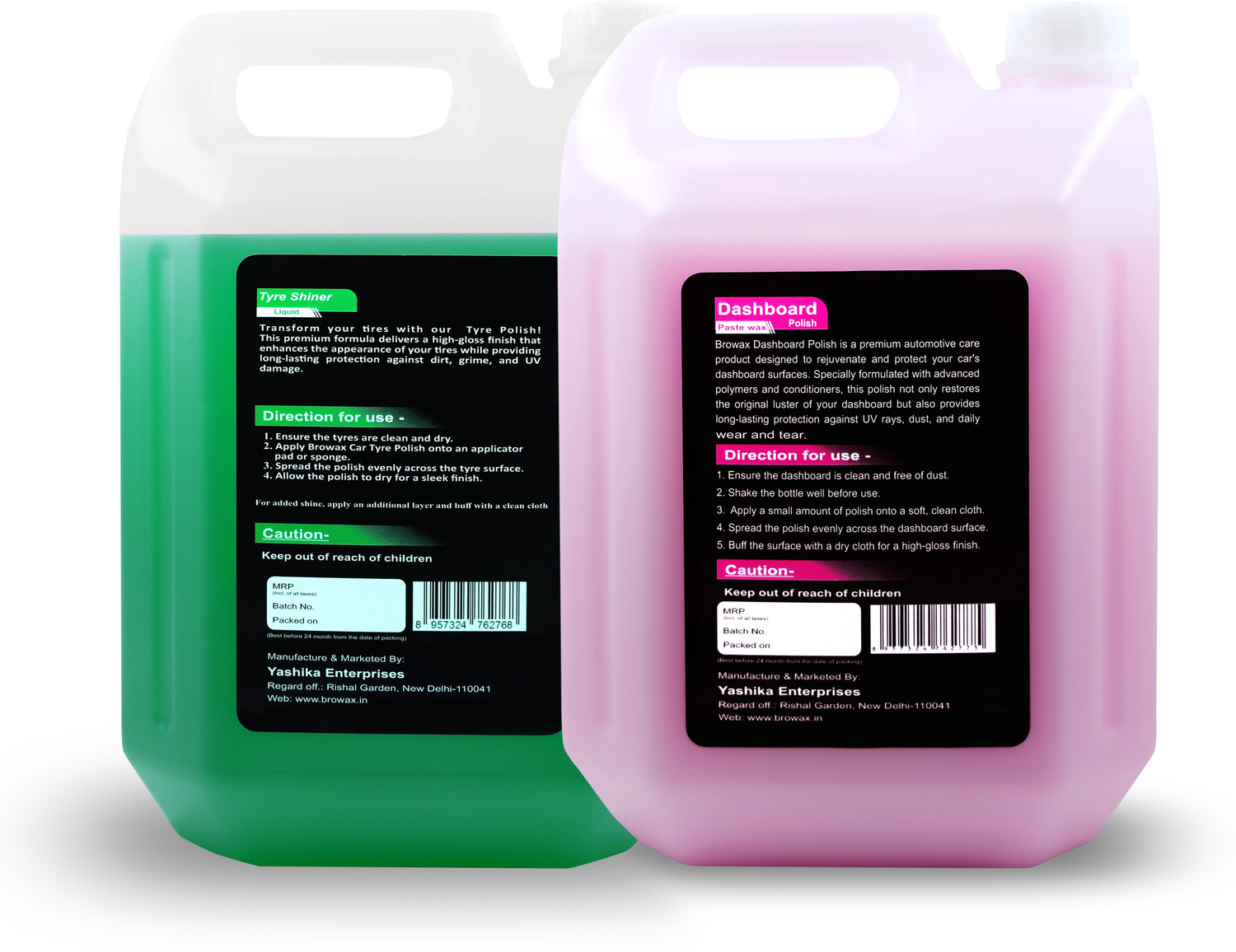 Image of BROWAX Liquid Car Polish for Tyres, Dashboard