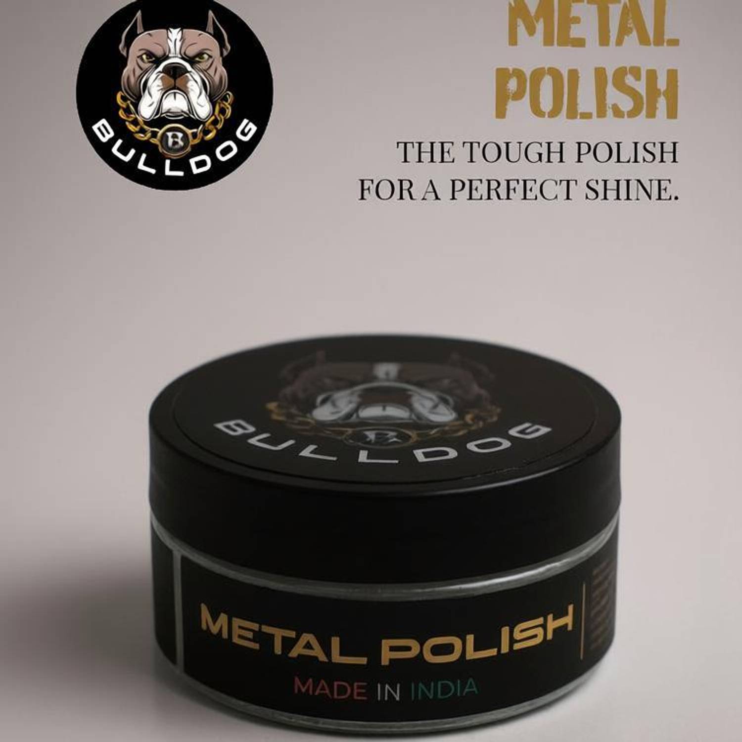 Bulldog Paste Car Polish for Metal Parts, Chrome Accent