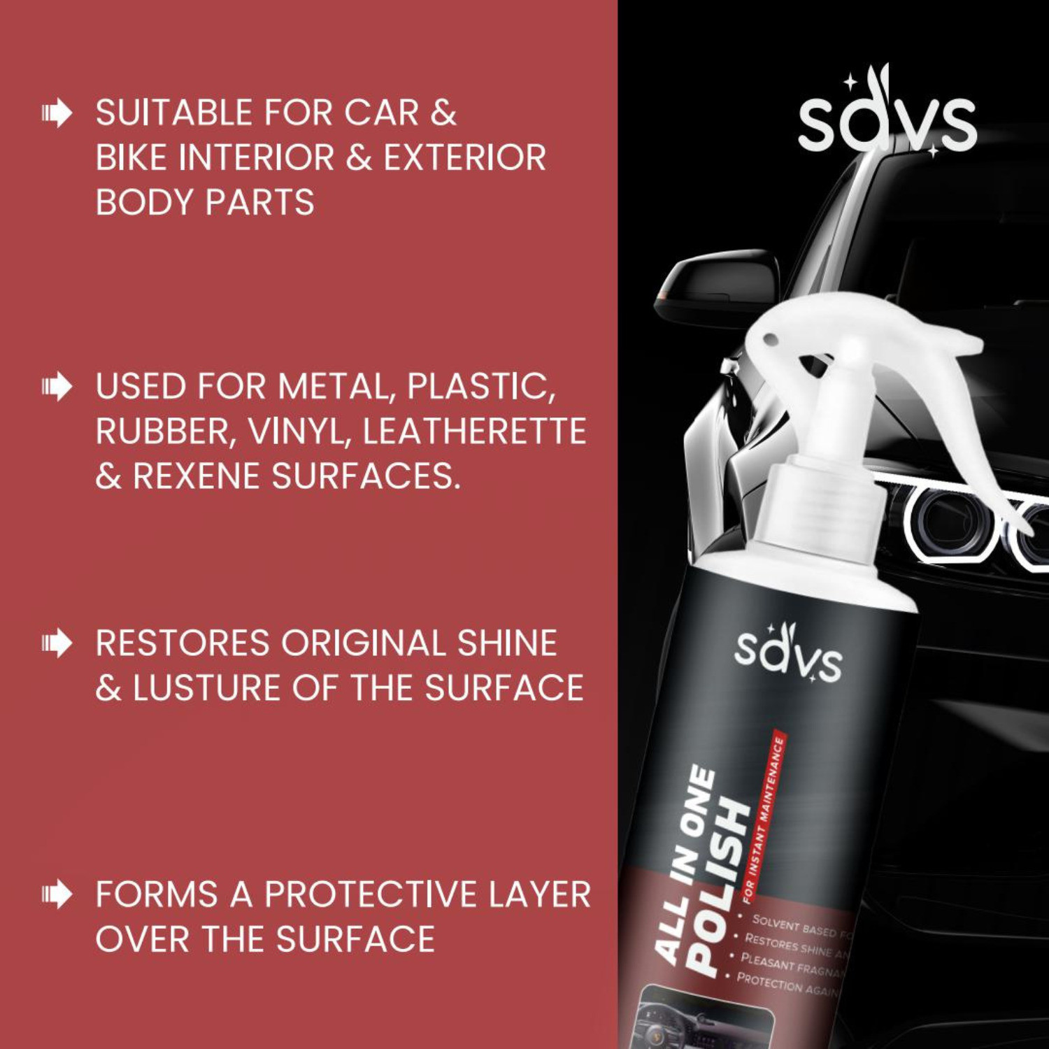 Image of SAVS Combo Of Chain Lubricant + Chain Cleaner + Helmet Cleaner + Bike Polish With Cleaning Brush | Shines & Protects Chain | Heavy Exterior Cleaning Complete kit Chain Oil