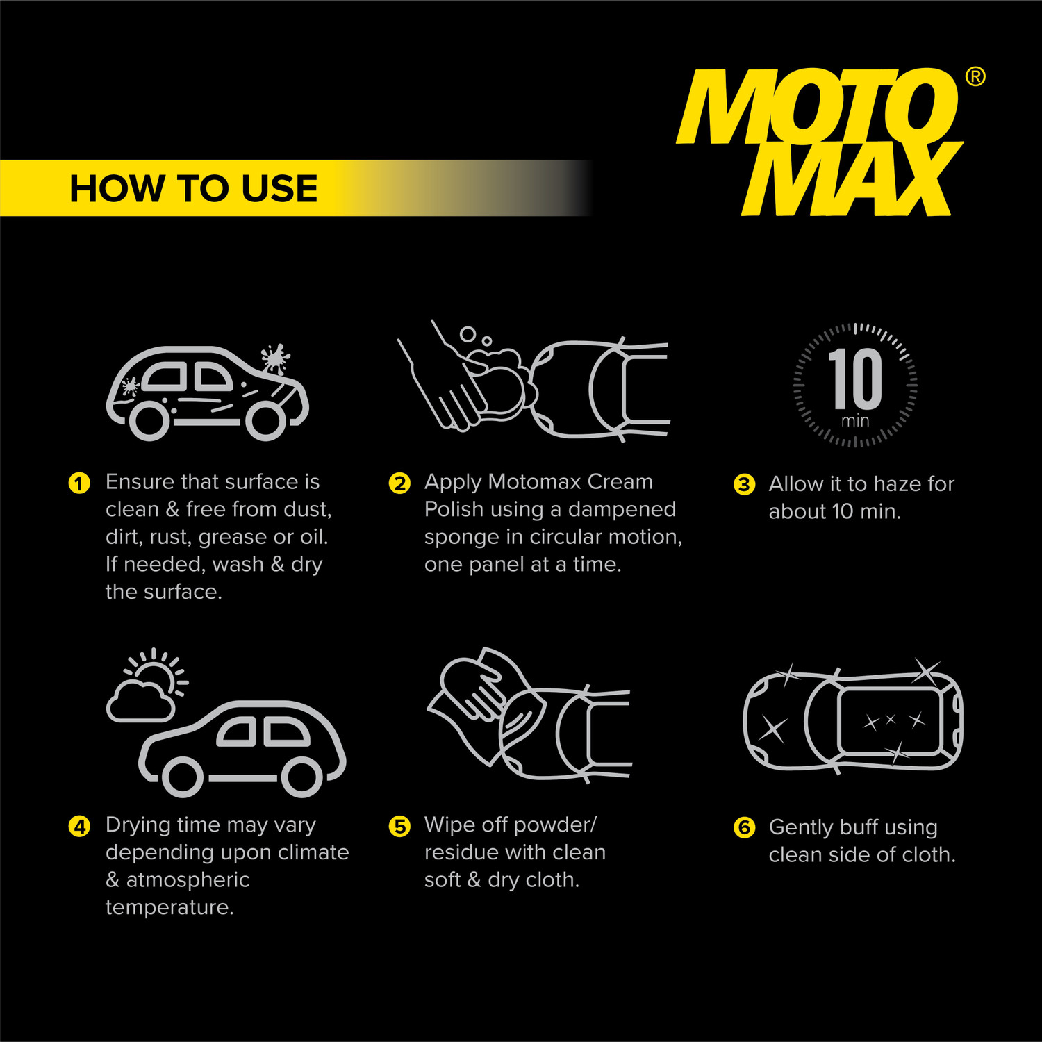 Image of Pidilite Motomax Bike & Car Cream Polish, Protects & Shines Cars, Bike, Motorcycle