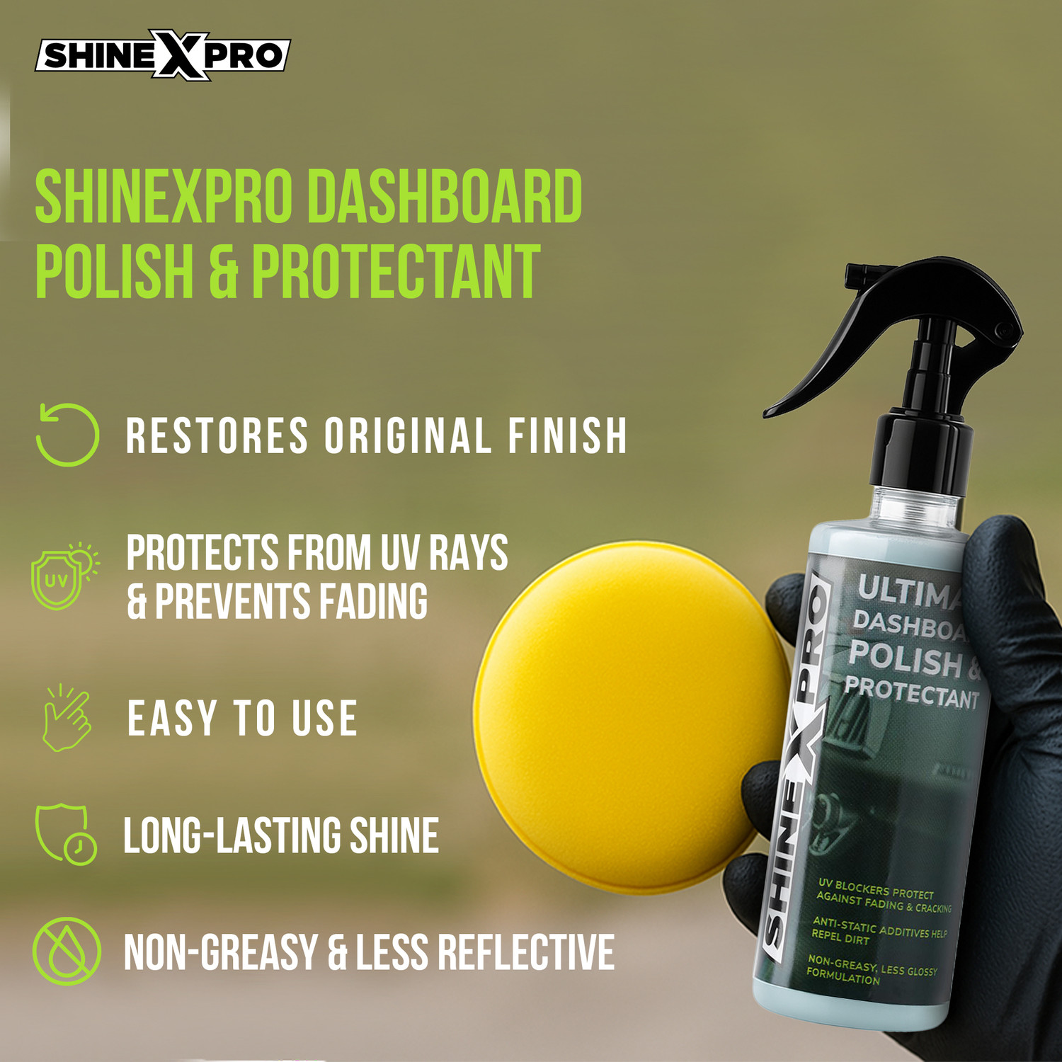 Image of ShineXPro Liquid Car Polish for Dashboard